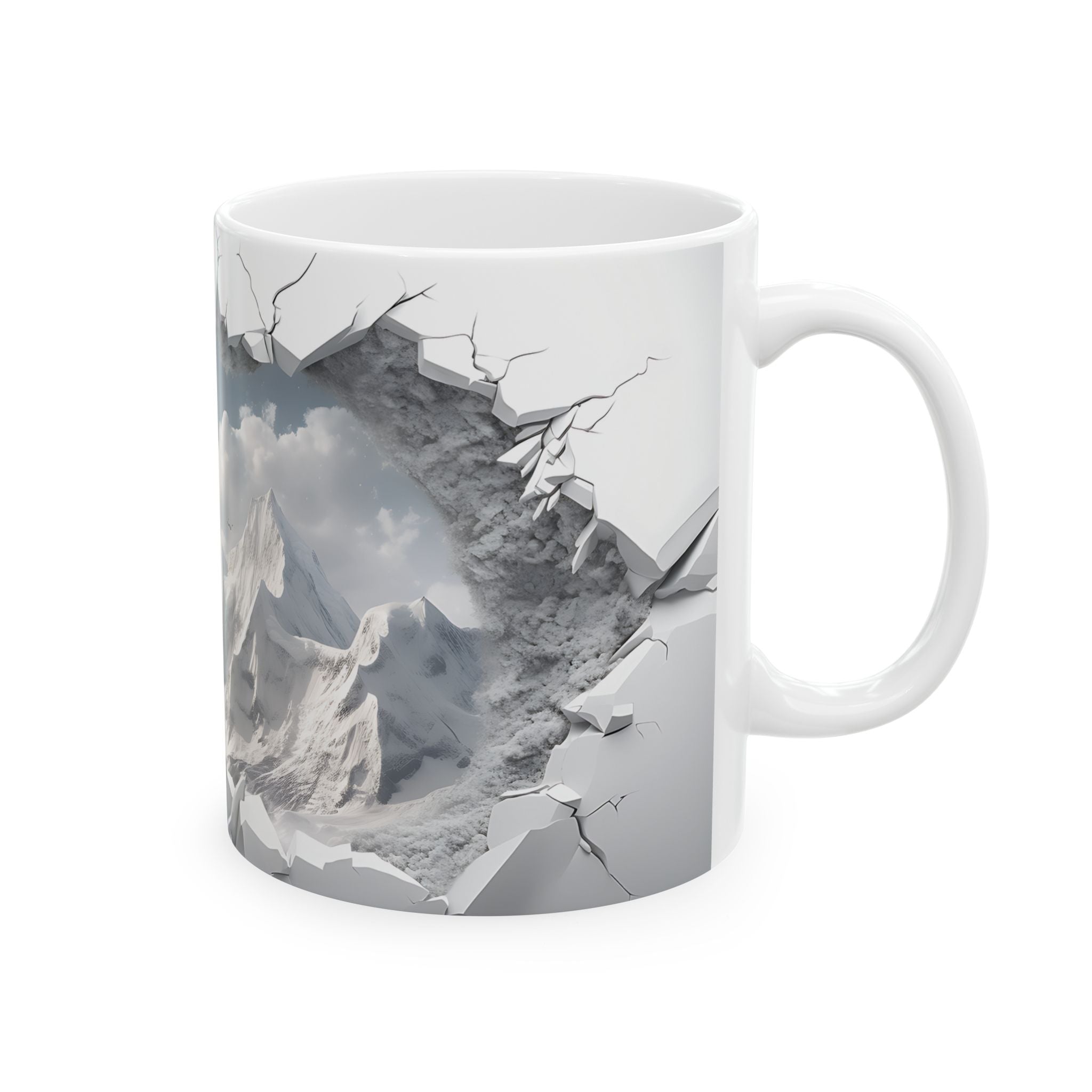 Mountain Vista Mug: Surreal Art