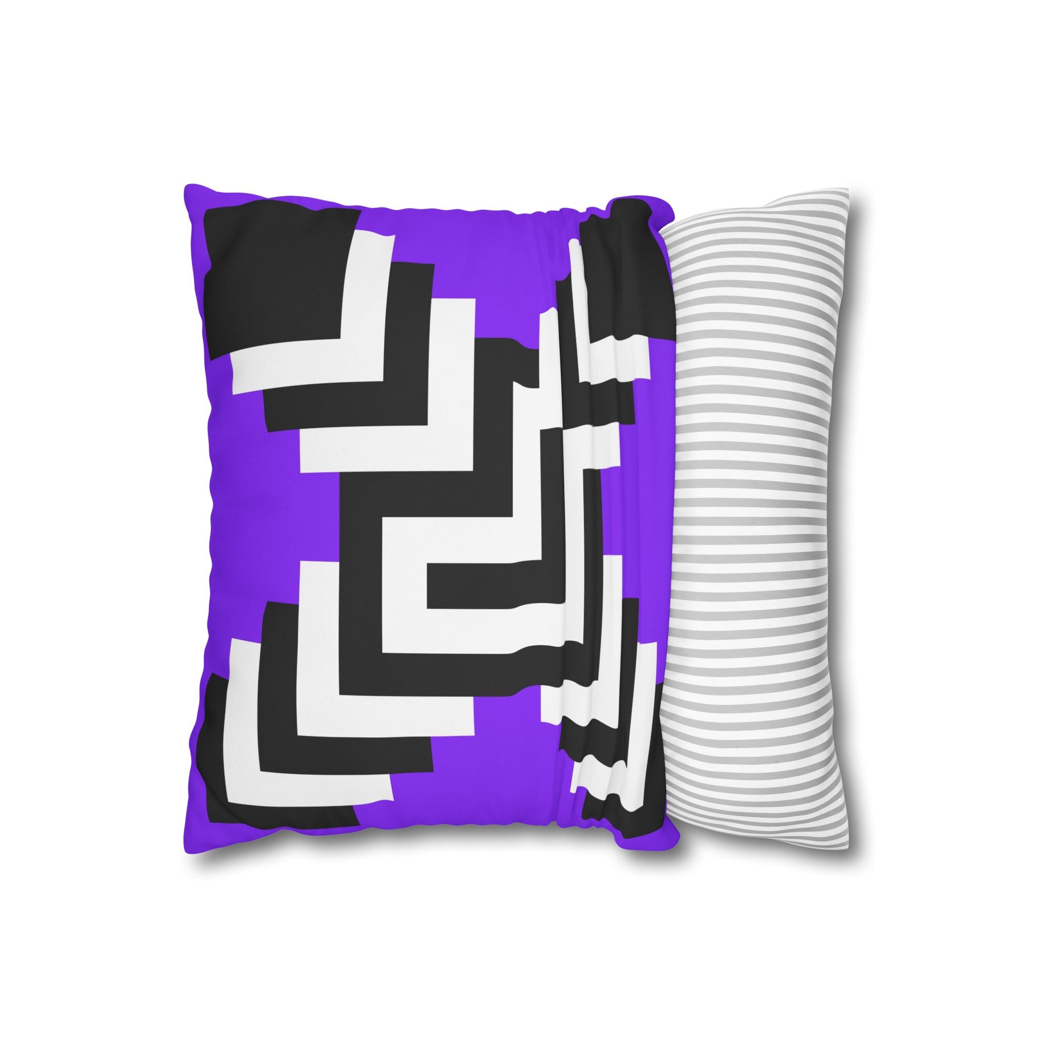 Purple Pixel Art Pillowcase - Abstract Design