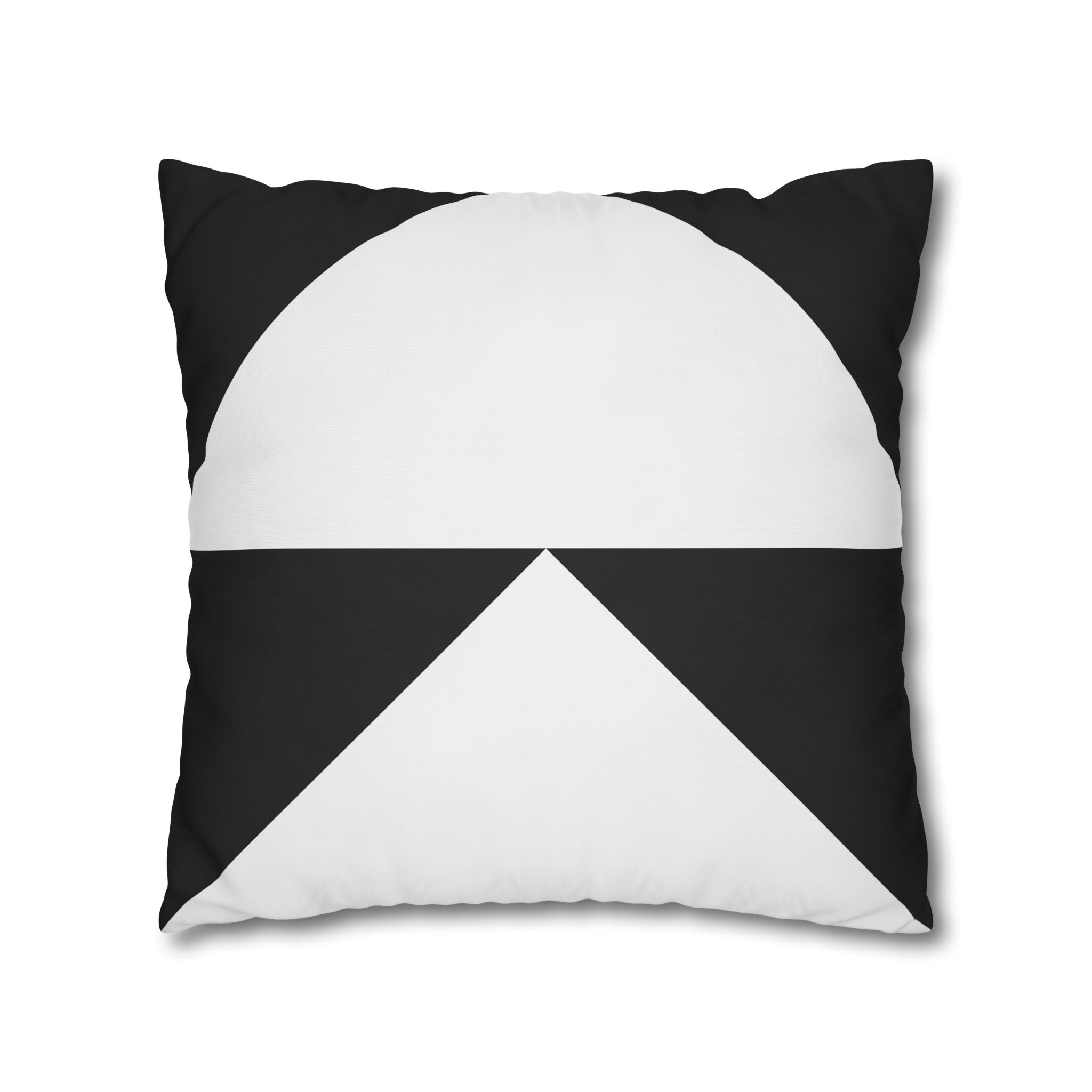 Geometric Black & White Triangle Pillowcase