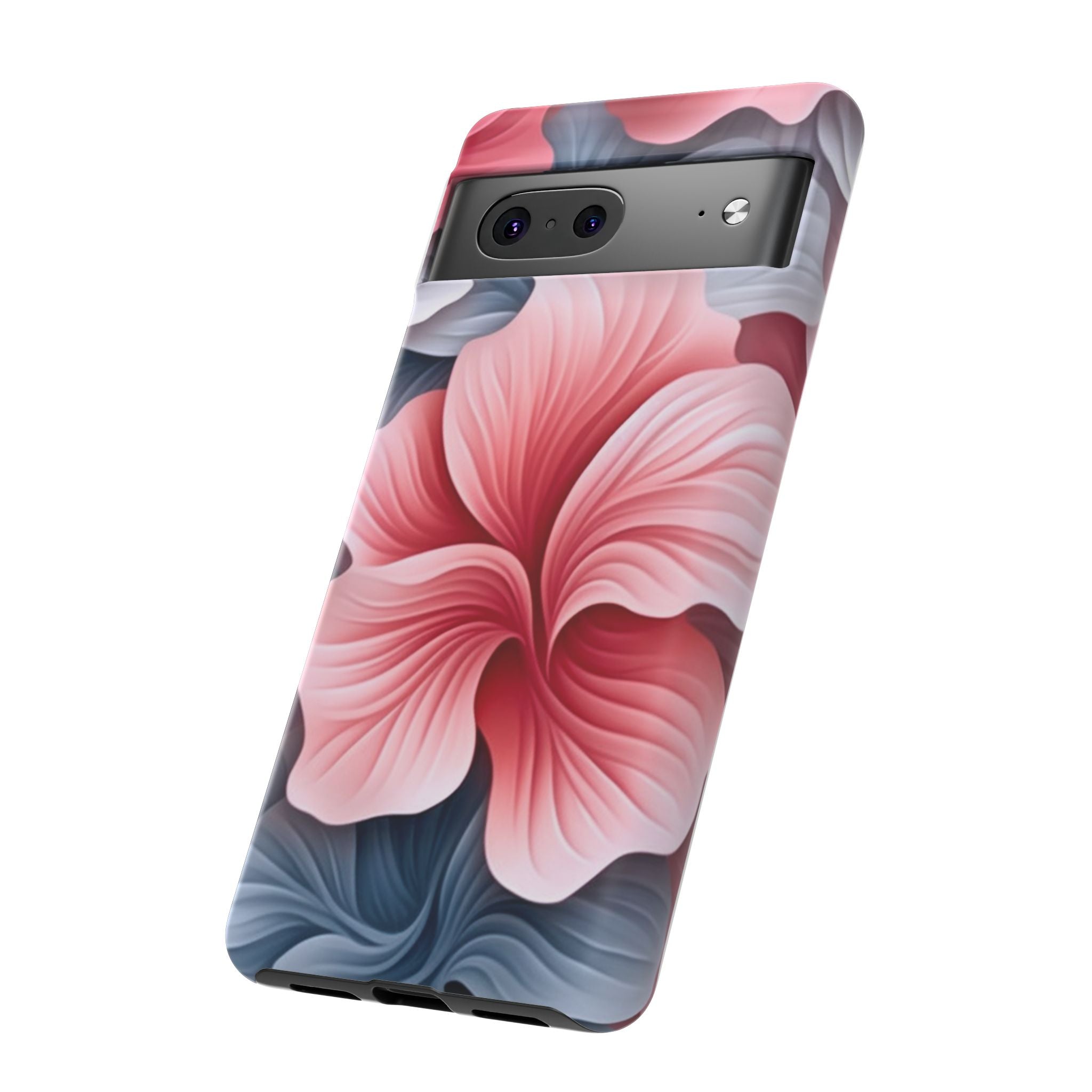 Abstract Floral Google Pixel Case (All Models) - Pink & Grey