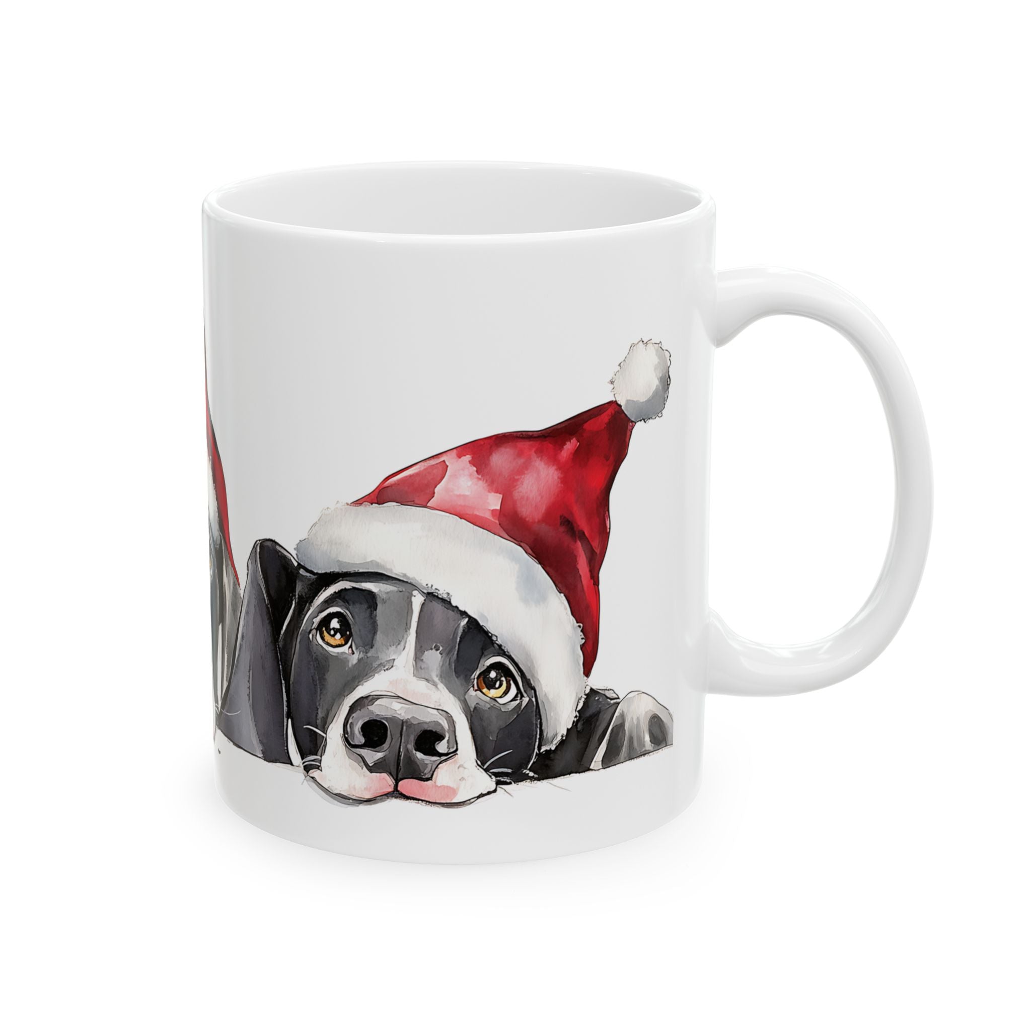 Santa Paws Mug: Cute Dogs Watercolor Art