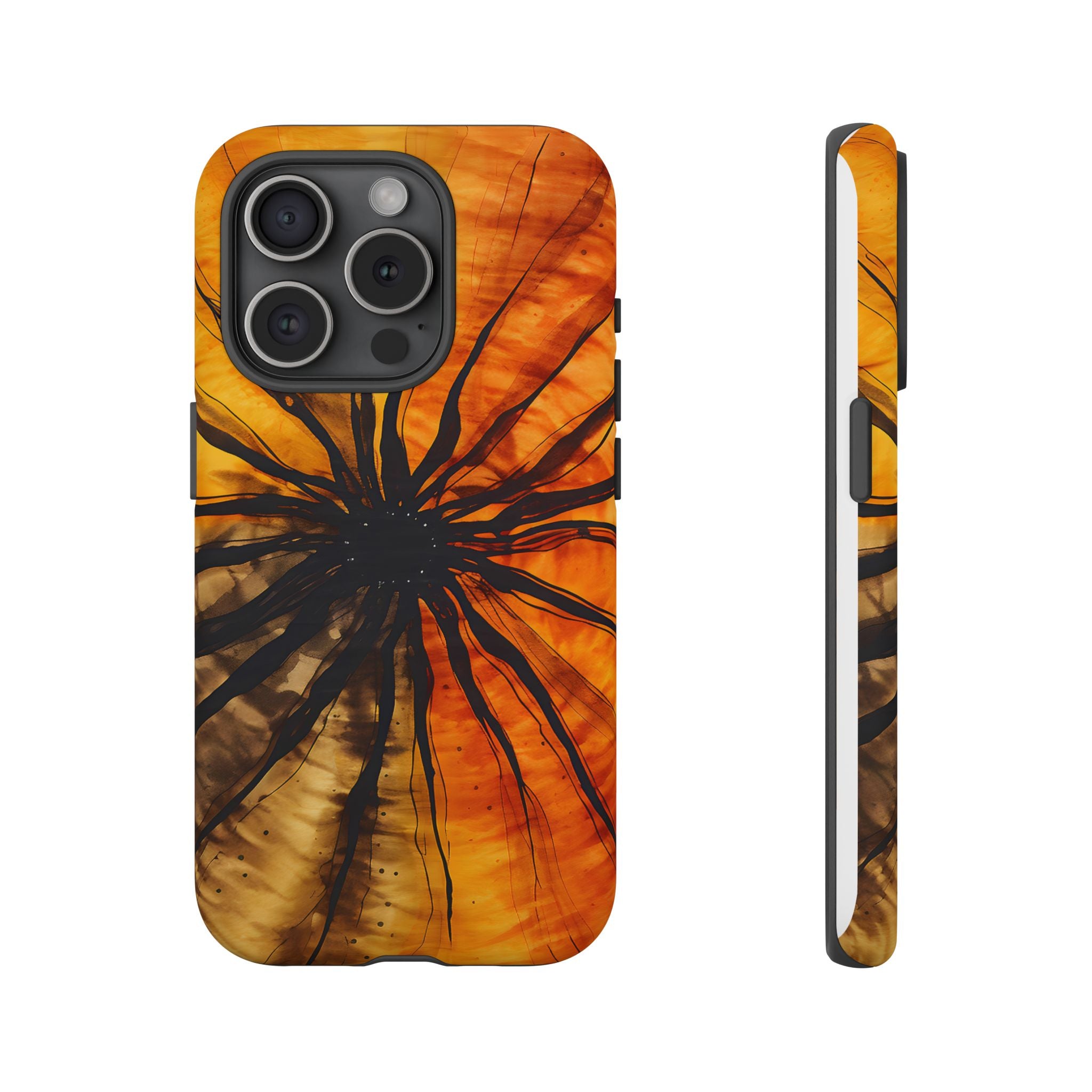 Fiery Sunburst Hexagon iPhone Case