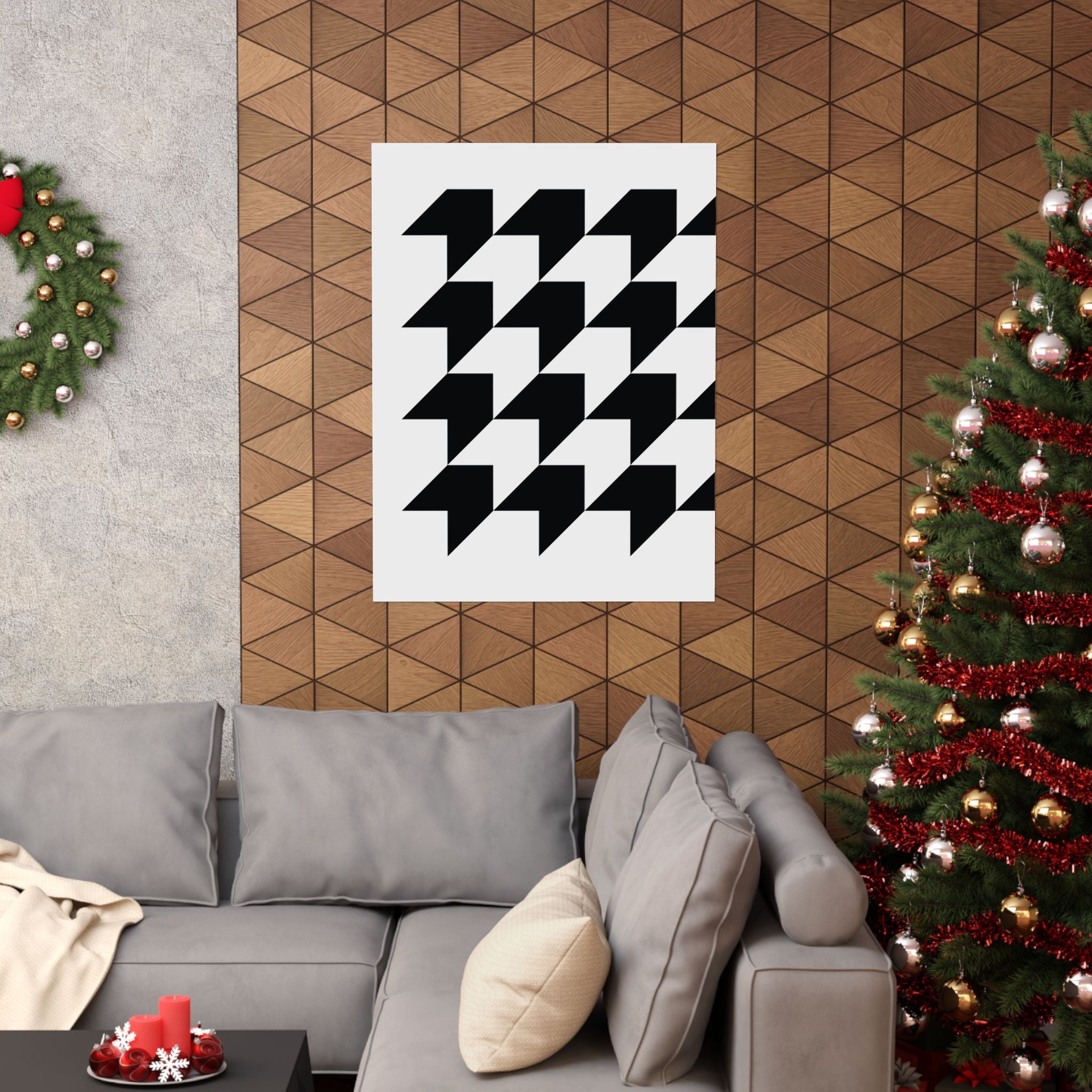 Geometric Arrow Tessellation Poster