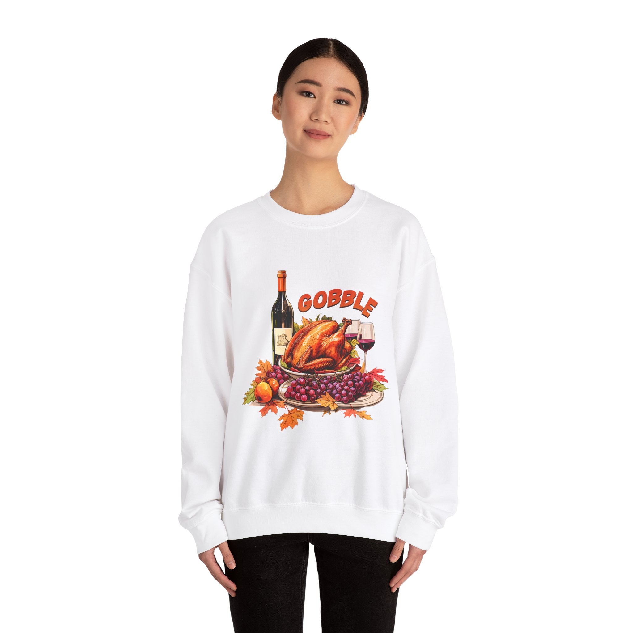 Gobble 'Til You Wobble Thanksgiving Sweatshirt