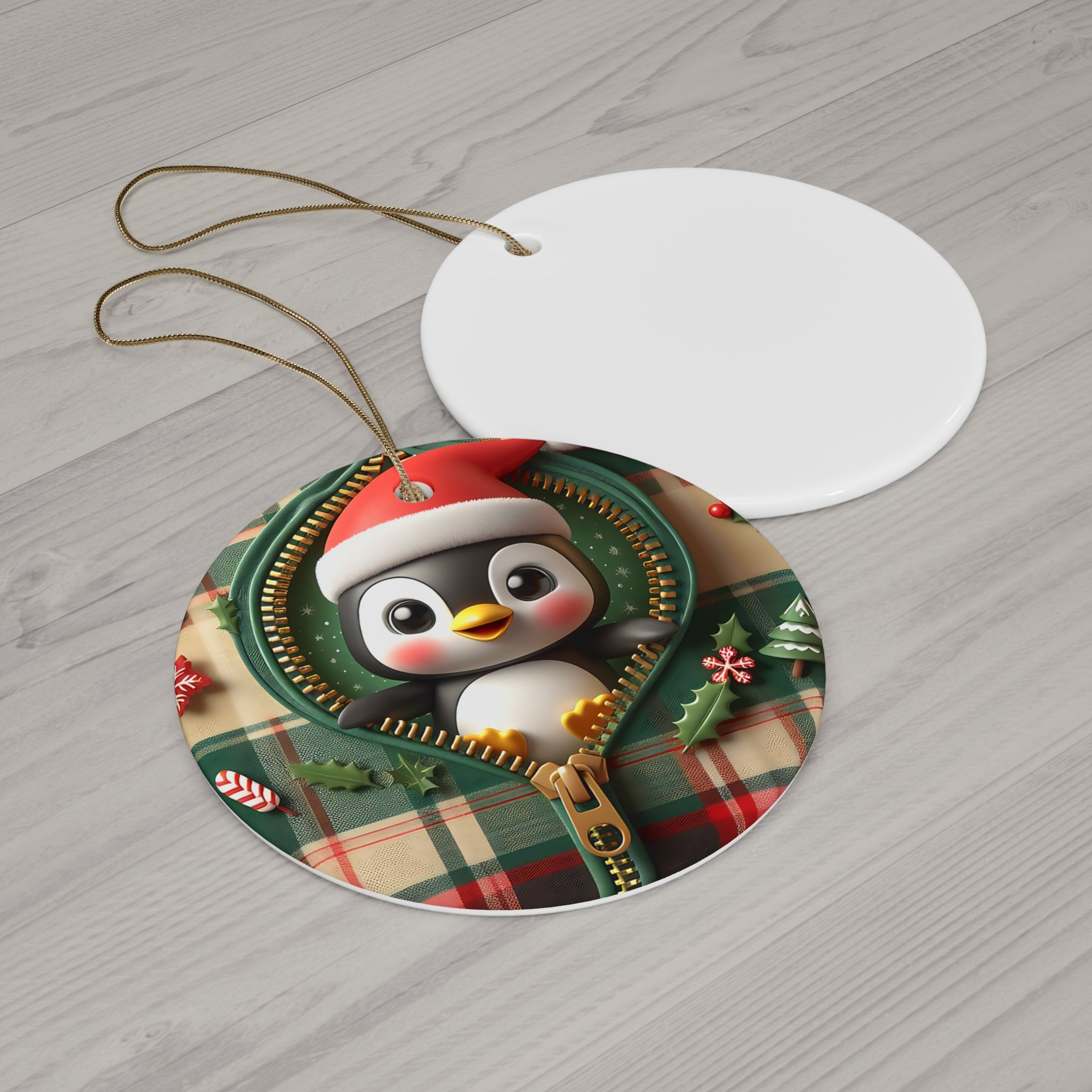 Cozy Penguin Christmas Ornament