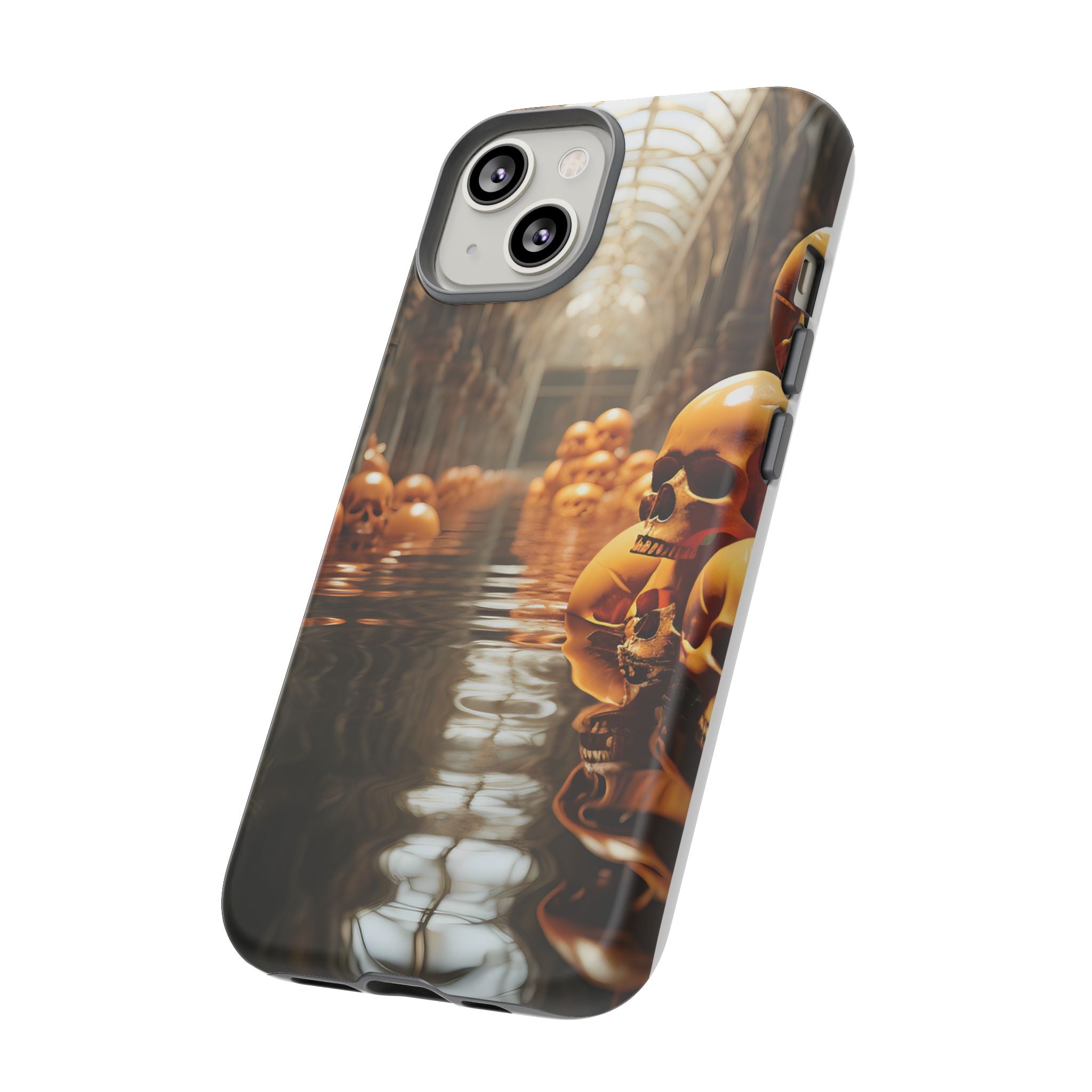 Gothic Skull Water Hexagon iPhone Case