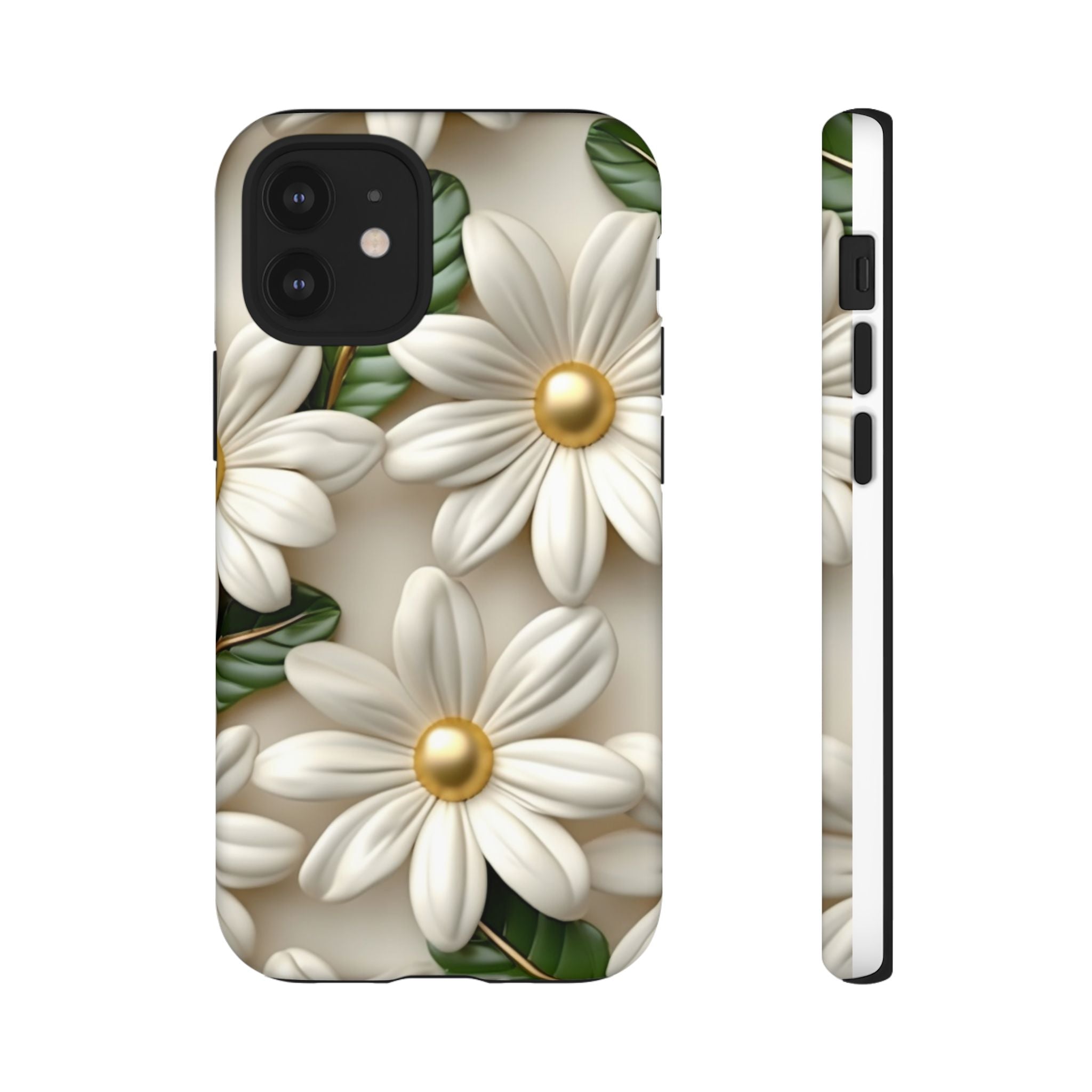 Sculpted Daisy iPhone Case - Hexagon Stone