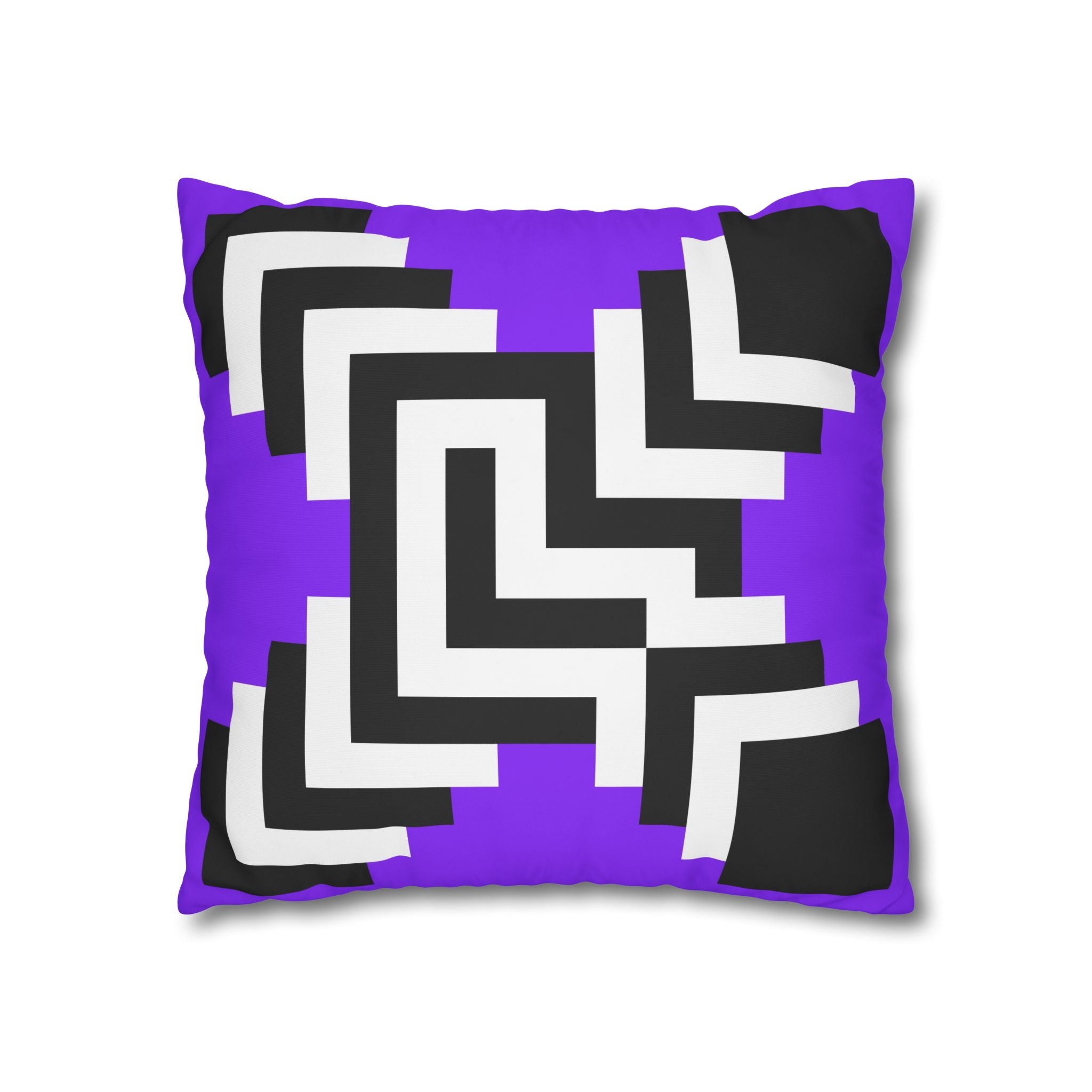 Purple Pixel Art Pillowcase - Abstract Design