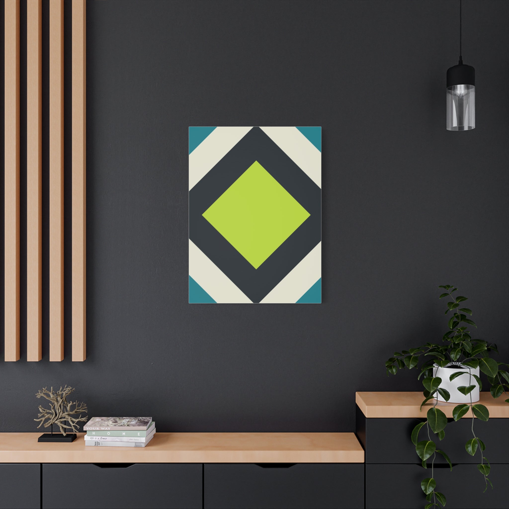 Geometric Diamond Canvas Art Print