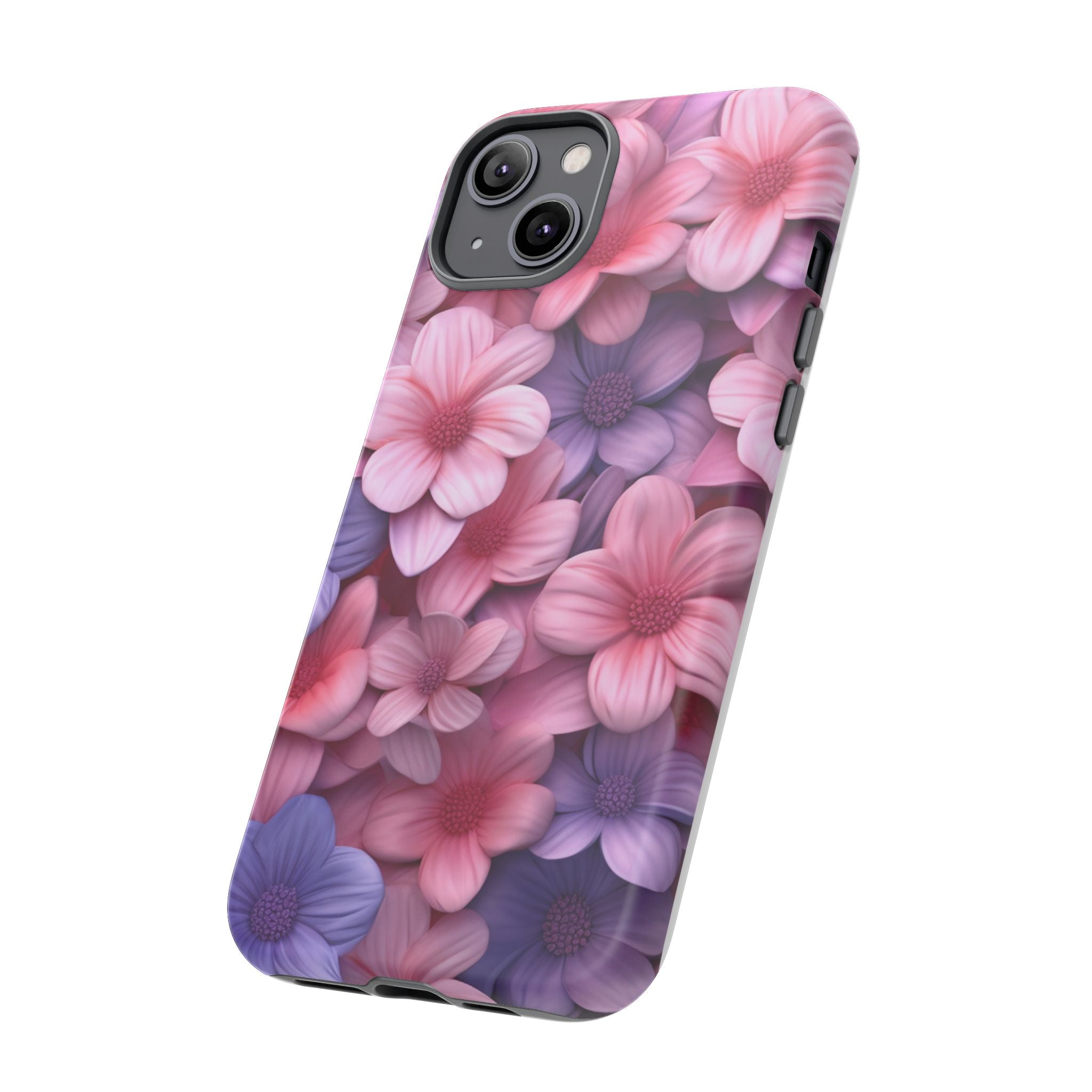 Floral Bloom Hexagon Stone iPhone Case