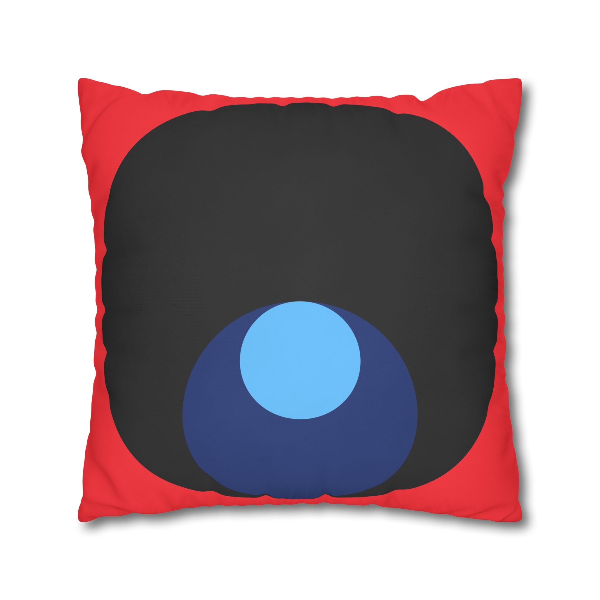 Abstract Circles Red Pillowcase