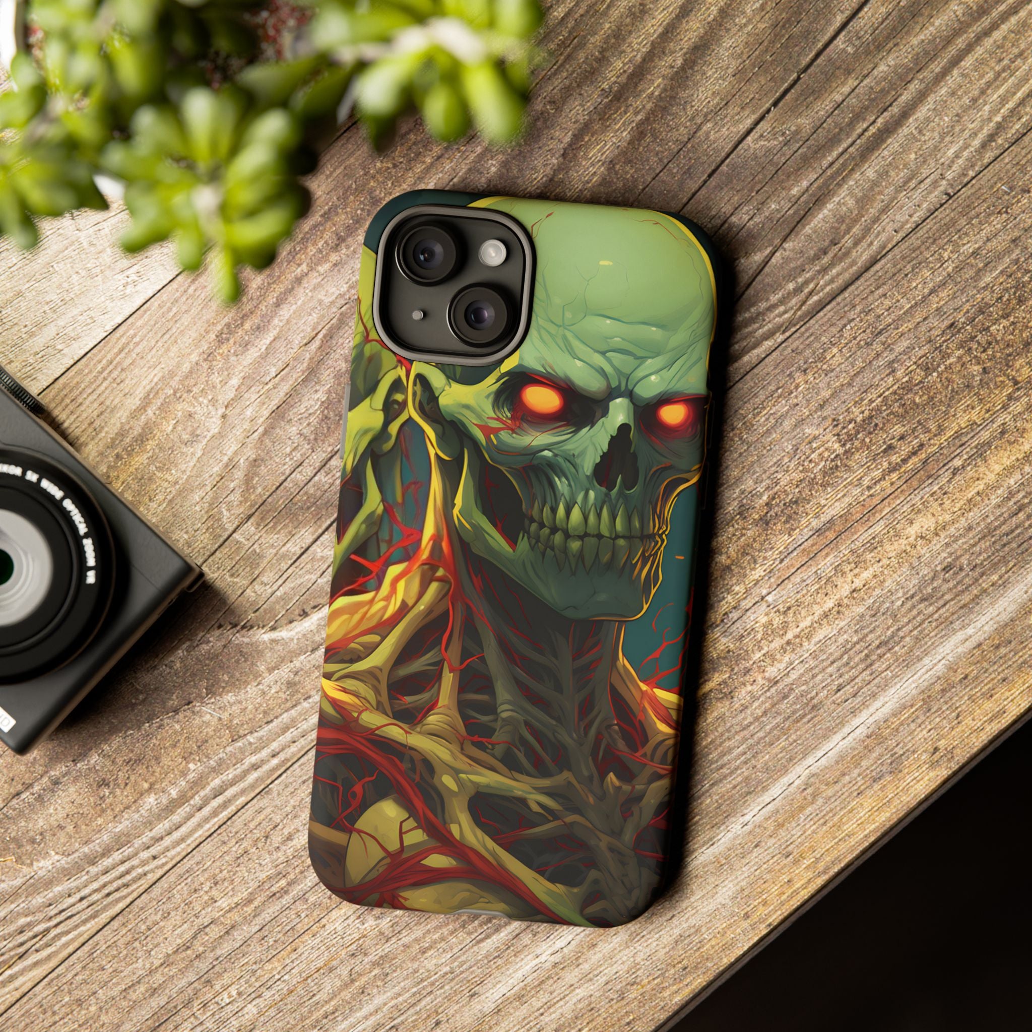 Glowing Skull Hexagon iPhone Case