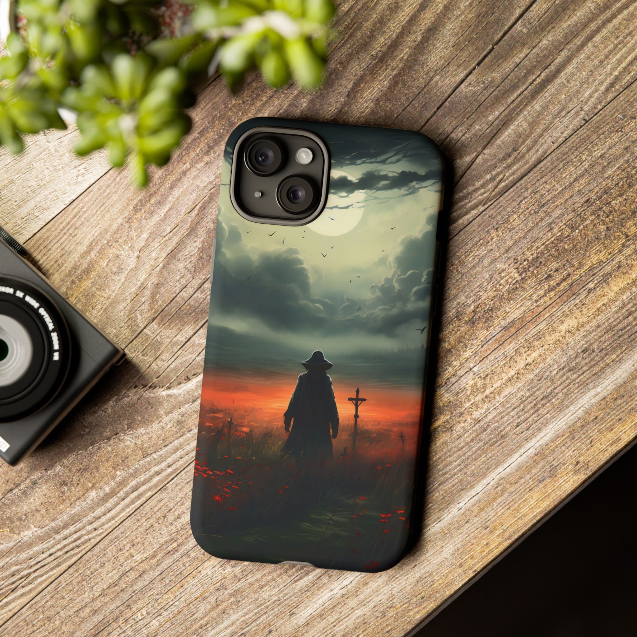 Haunted Field Hexagon Stone iPhone Case