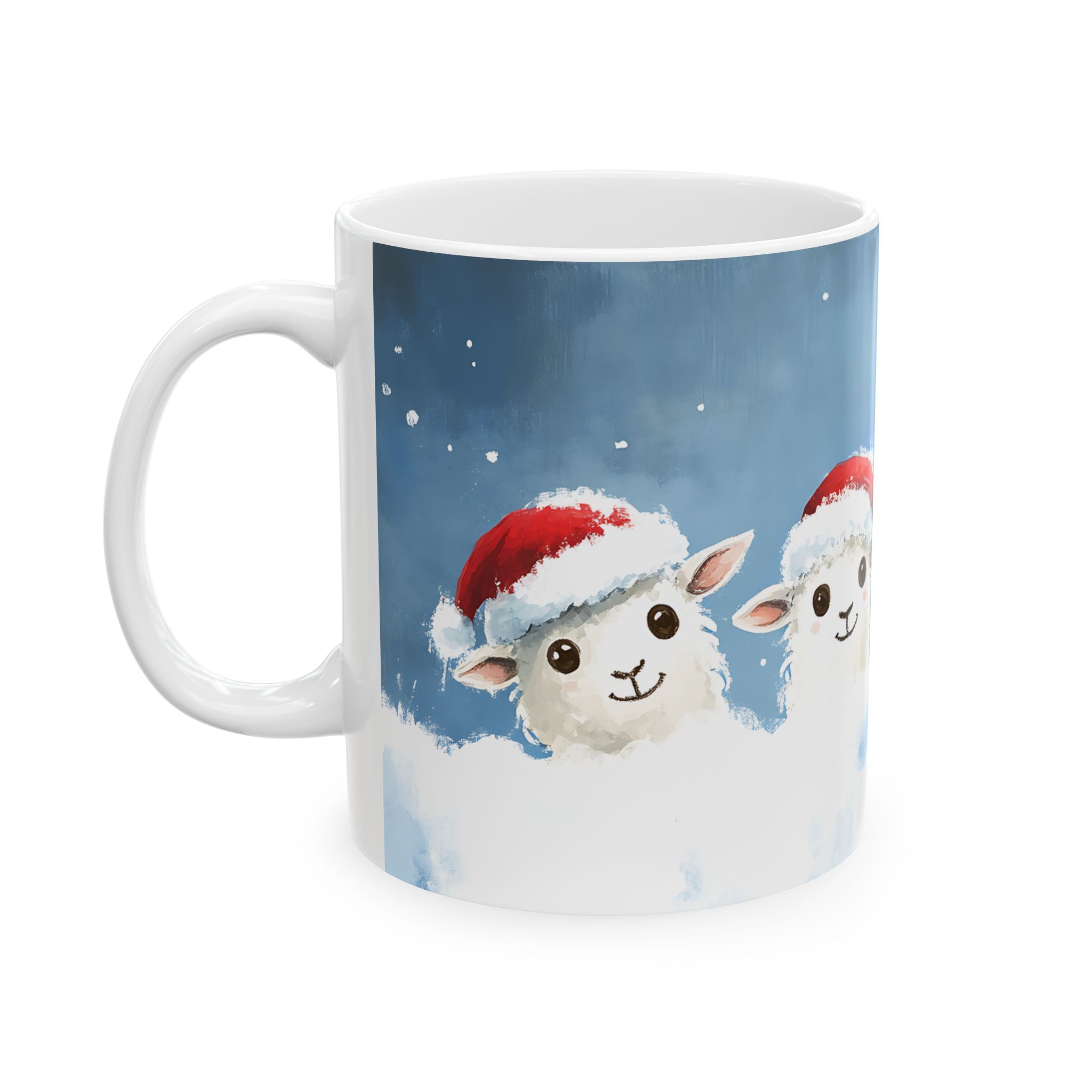 Cute Lambs Christmas Mug