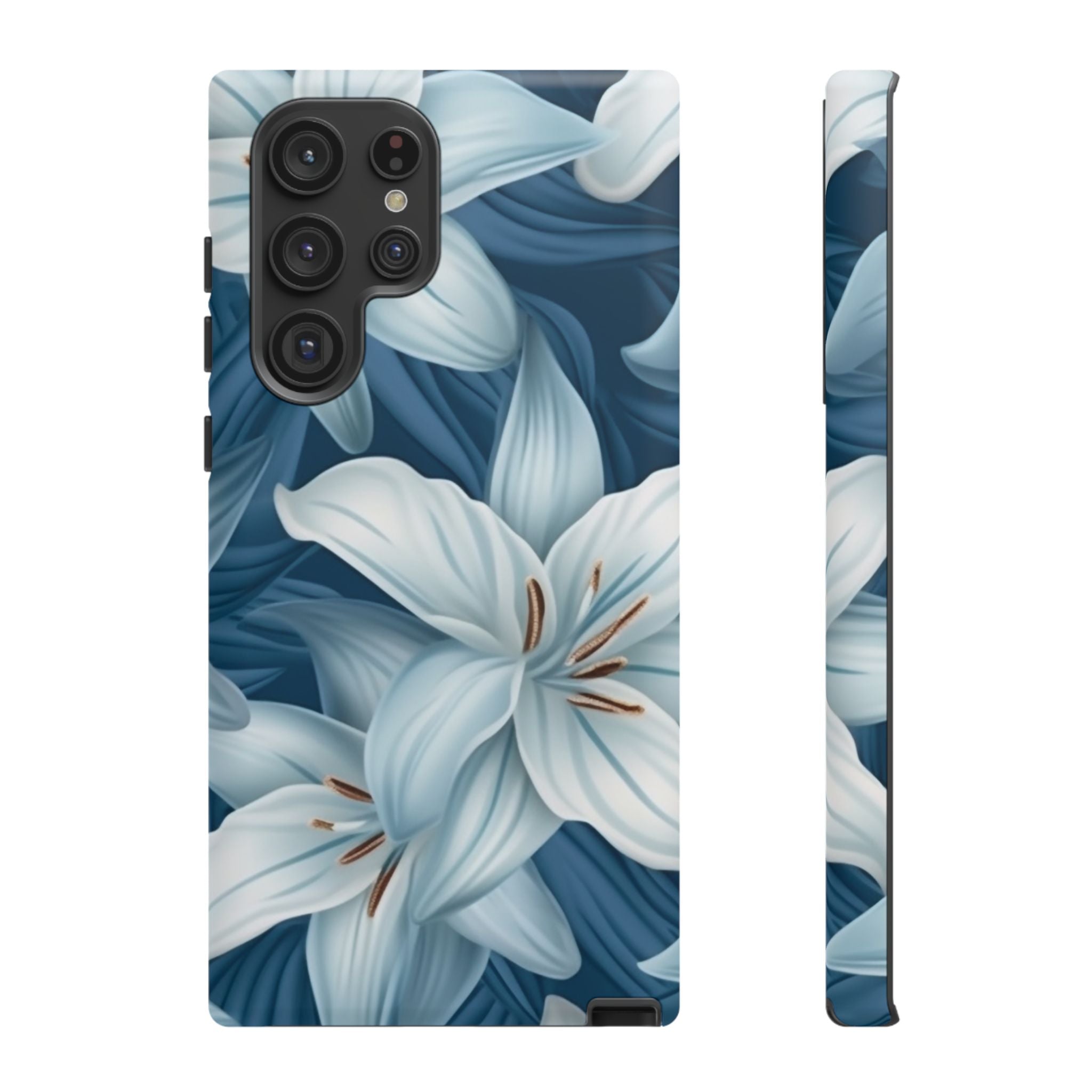 Pastel Blue Lily Samsung Phone Case