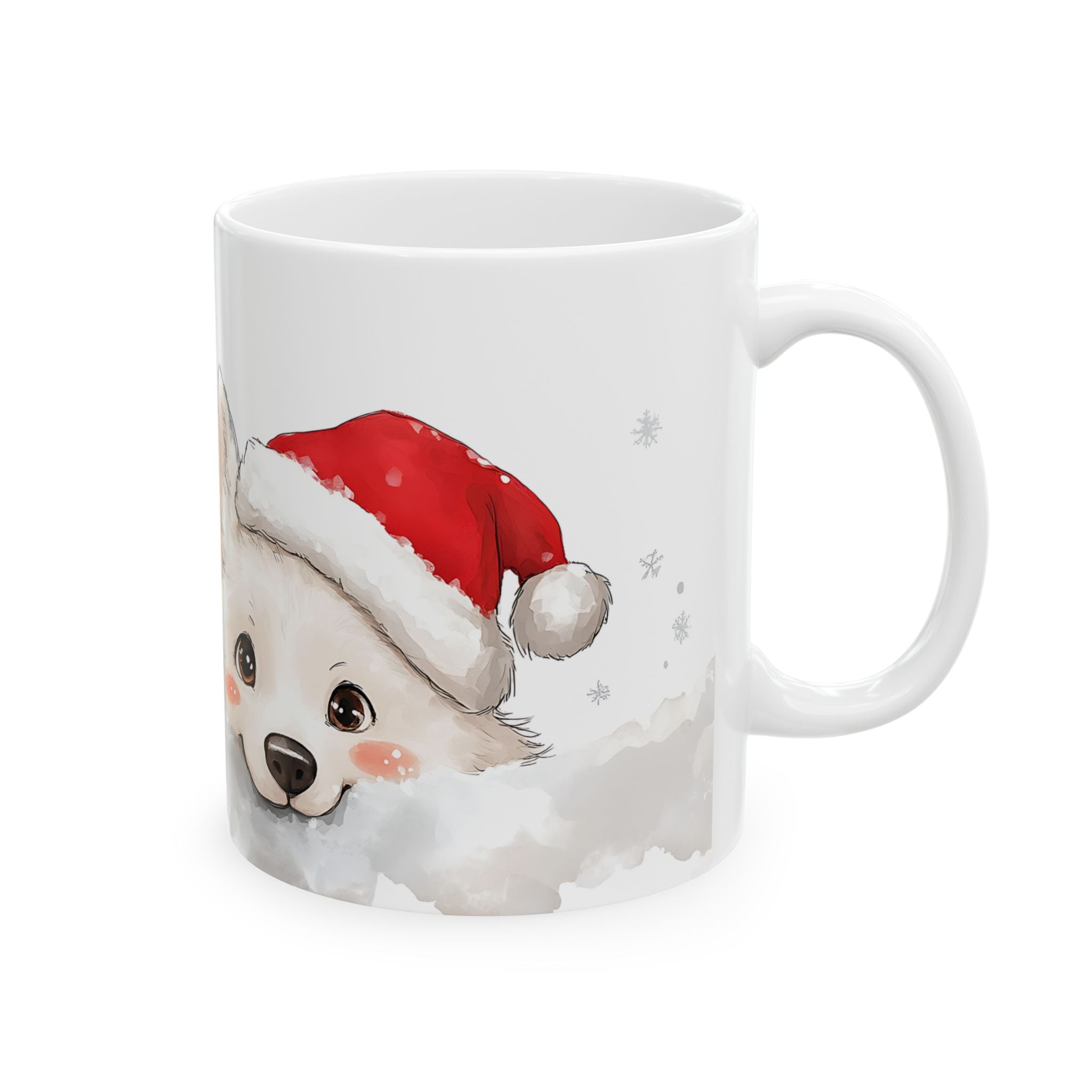 Snowy Santa Pup Mug - Christmas Gift