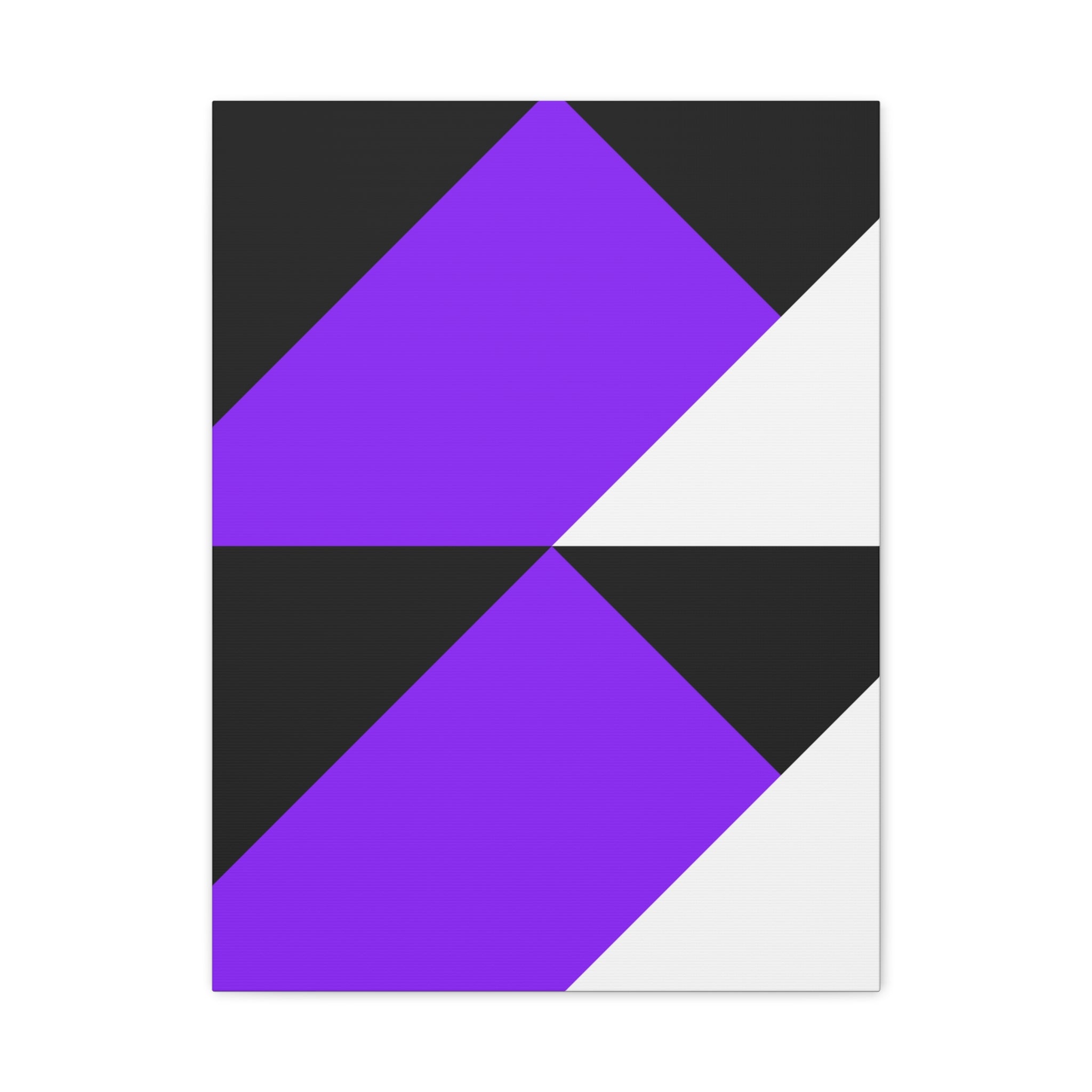 Geometric Purple Triangle Canvas Art