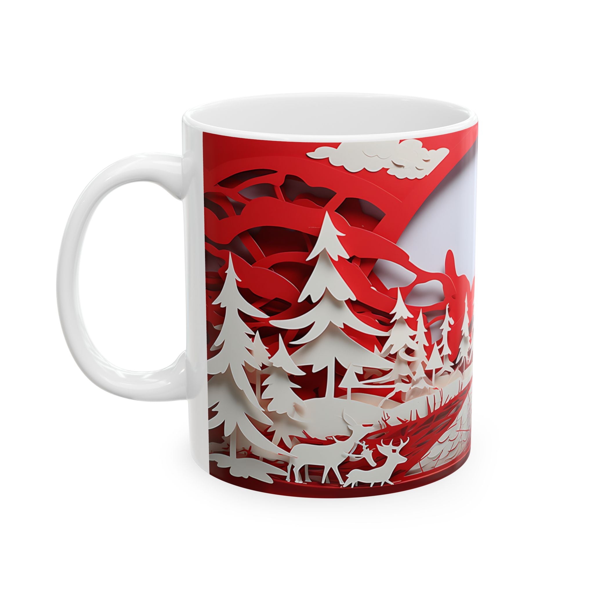 Winter Forest Papercut Mug