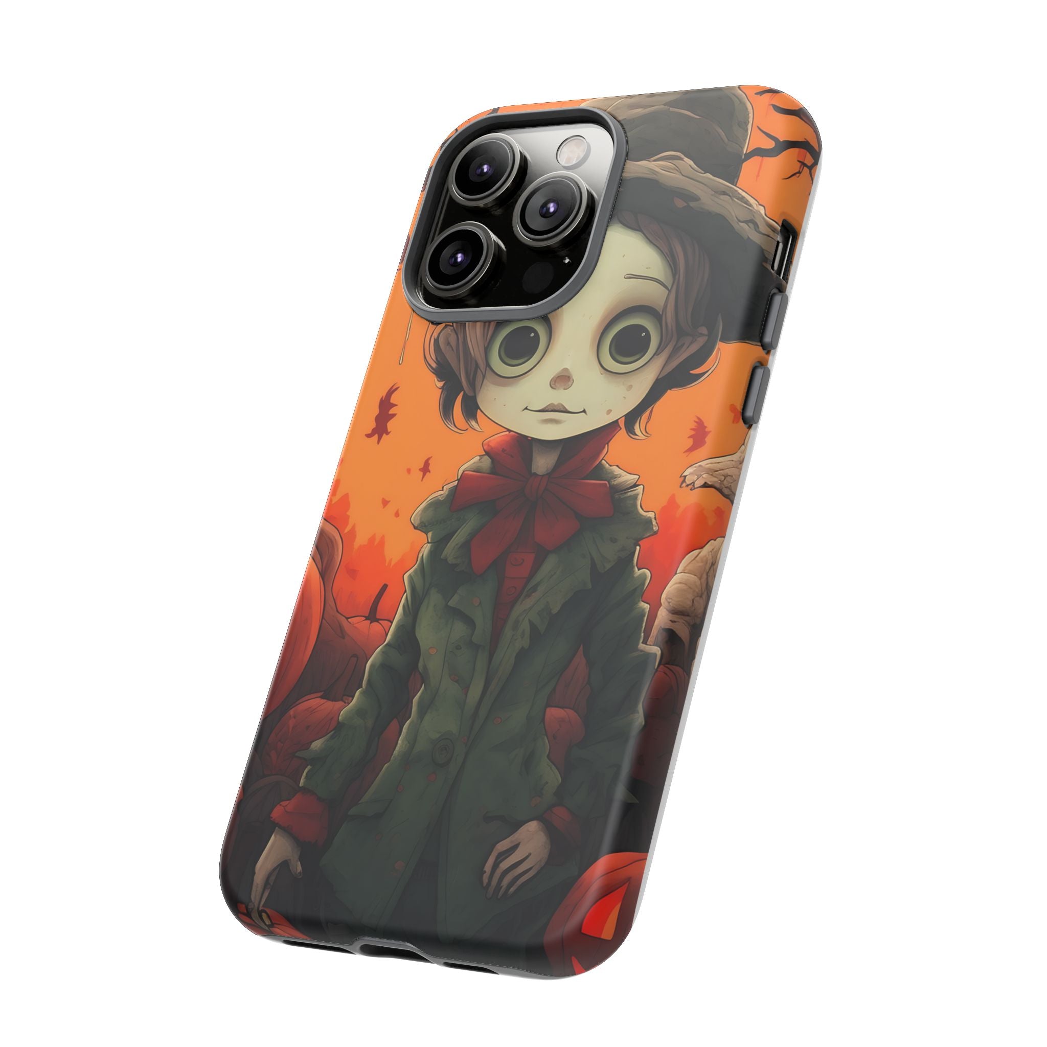 Spooky Autumn Child Hexagon Stone iPhone Case