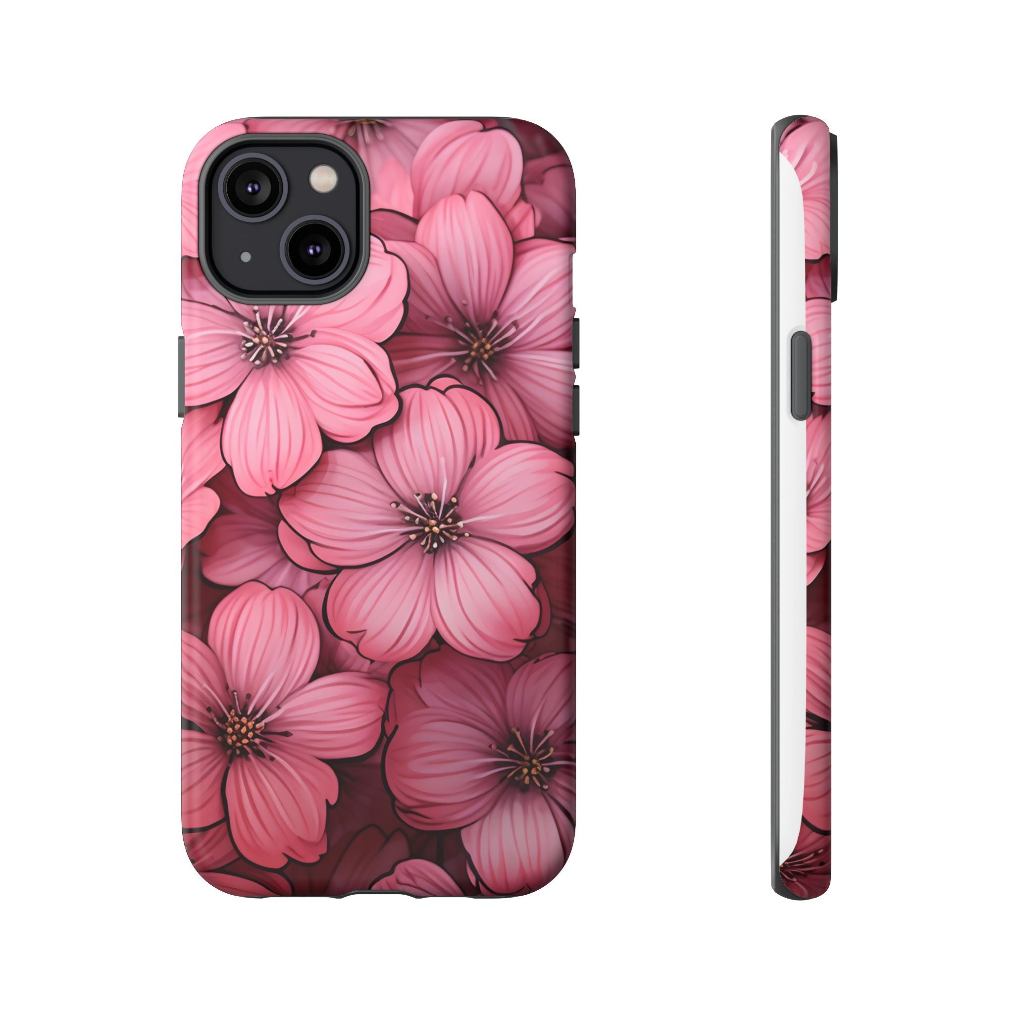 Pink Blossom Hexagon iPhone Case - Rugged