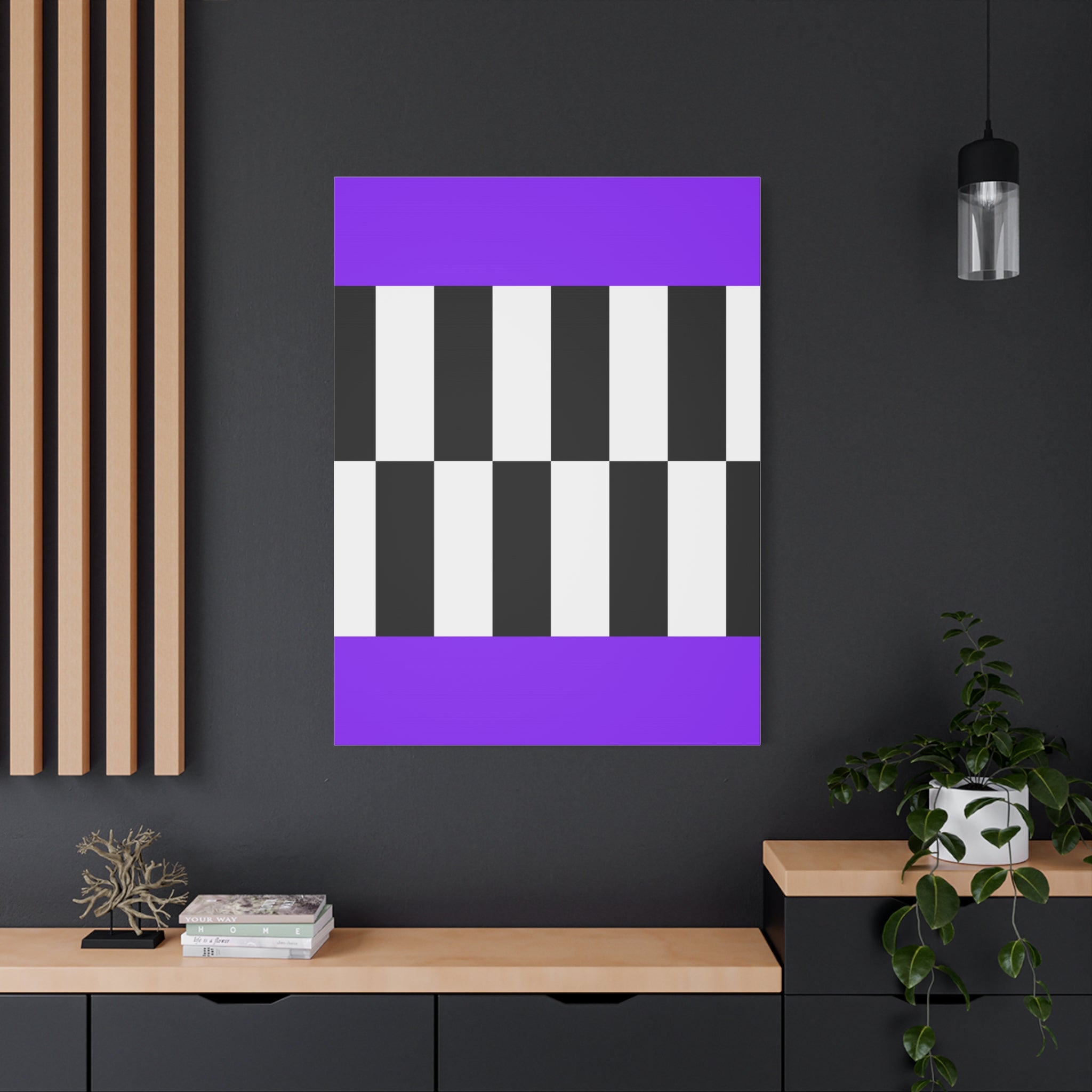 Minimalist Checkerboard Canvas Art