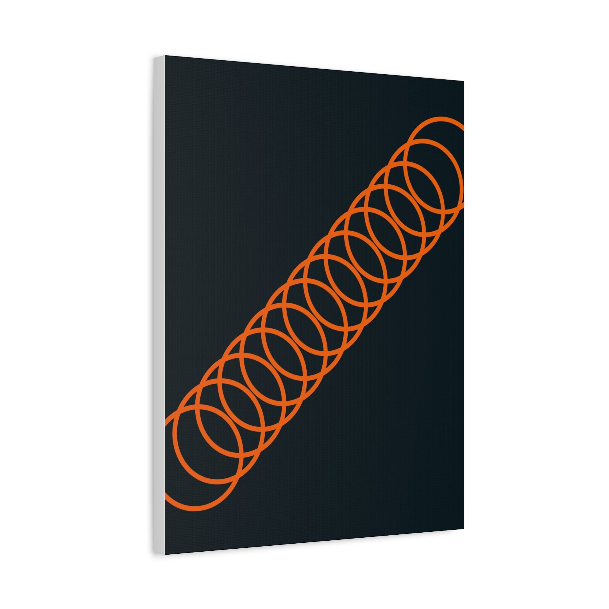 Abstract Orange Coil Art Canvas Print