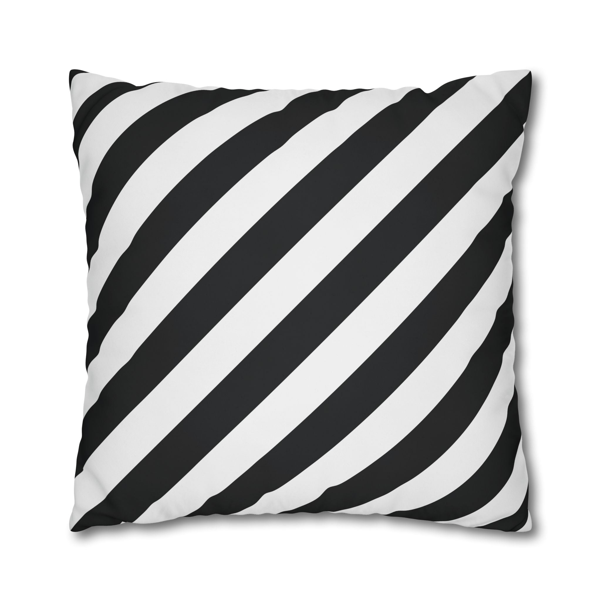 Geometric Stripe Pillowcase - Black & White