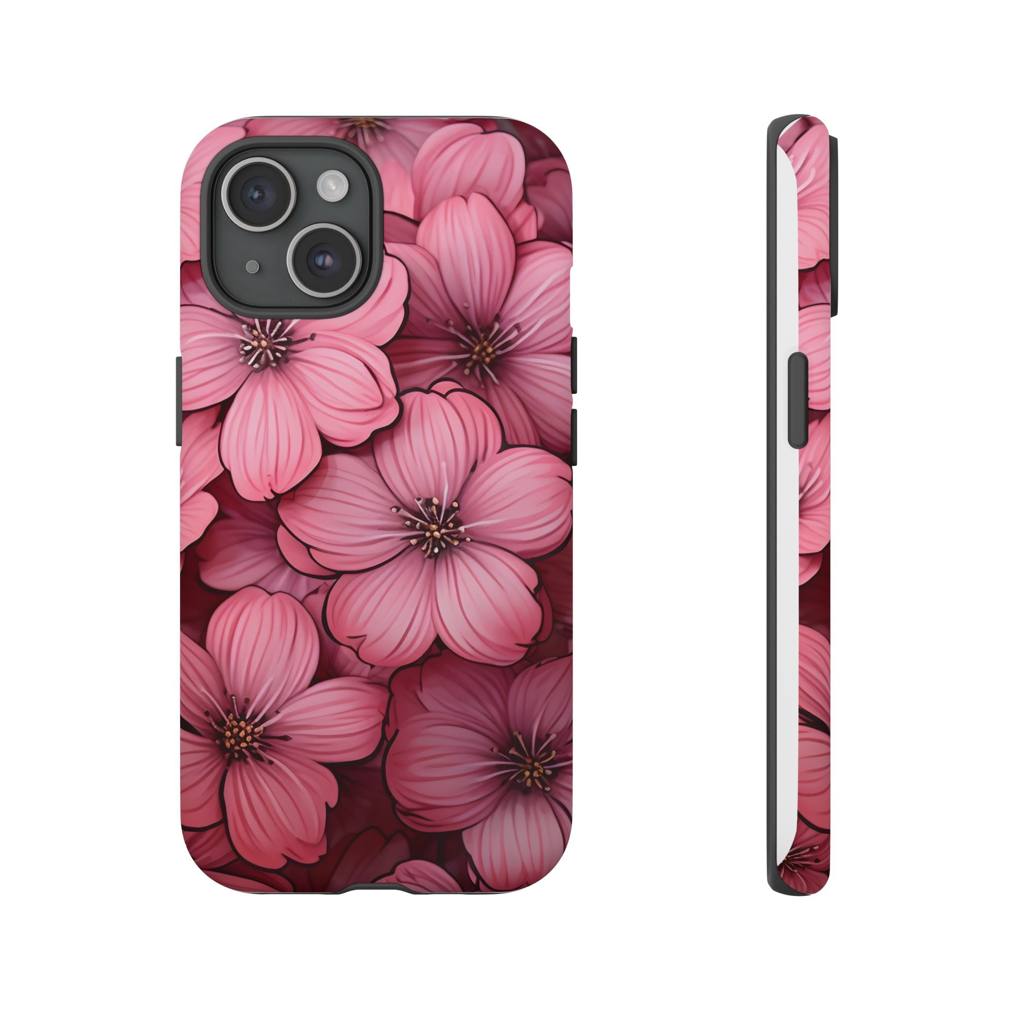 Pink Blossom Hexagon iPhone Case - Rugged