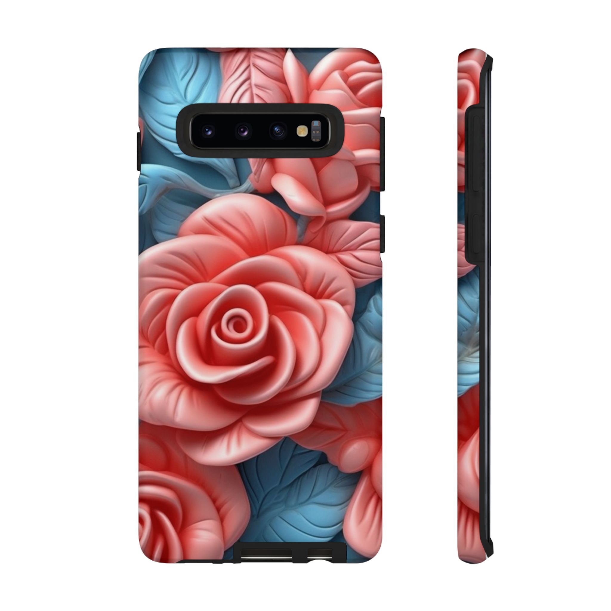 Stylized Floral Samsung Case - Coral Rose