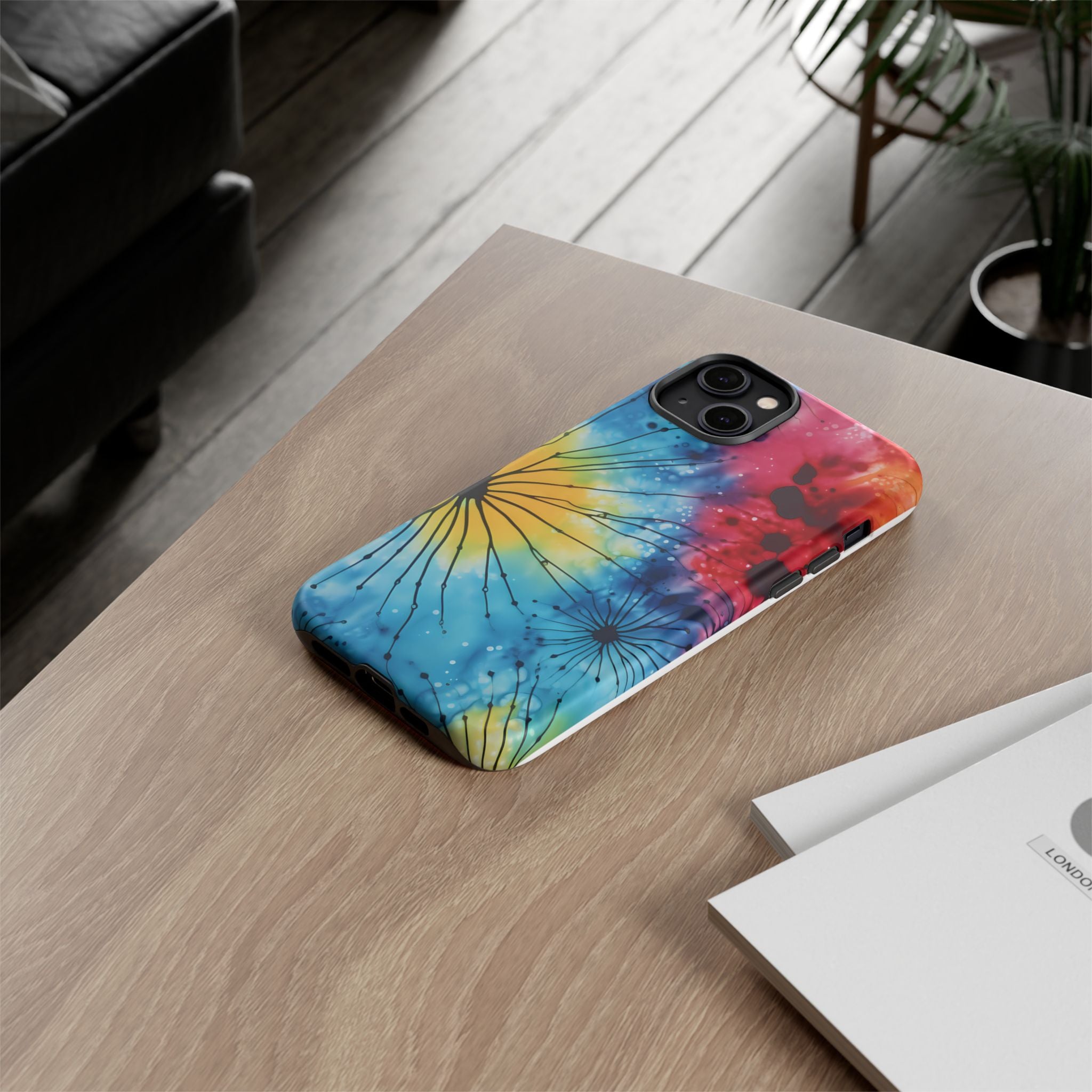 Cosmic Bloom Hexagon Stone iPhone Case