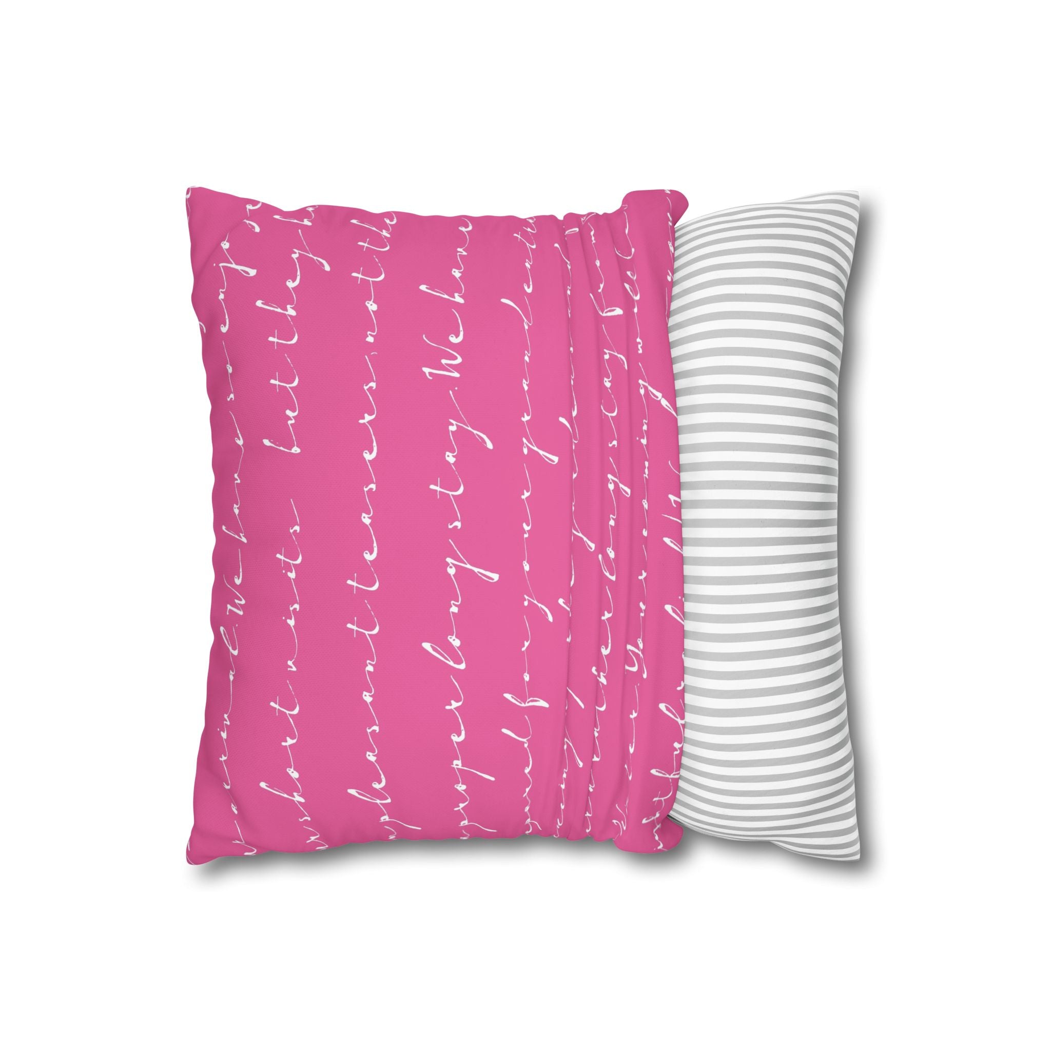 Pink Floral Welcome Pillowcase