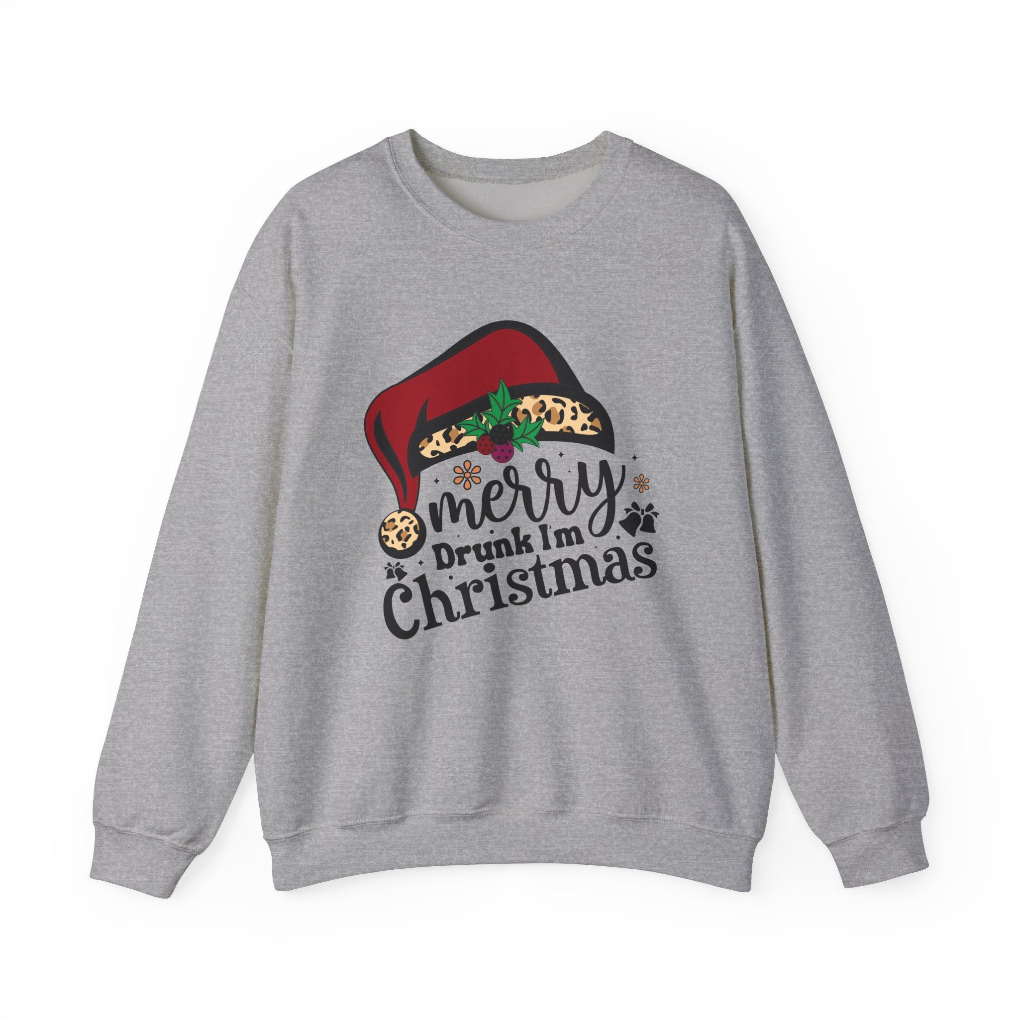 Leopard Santa Hat Xmas Sweatshirt