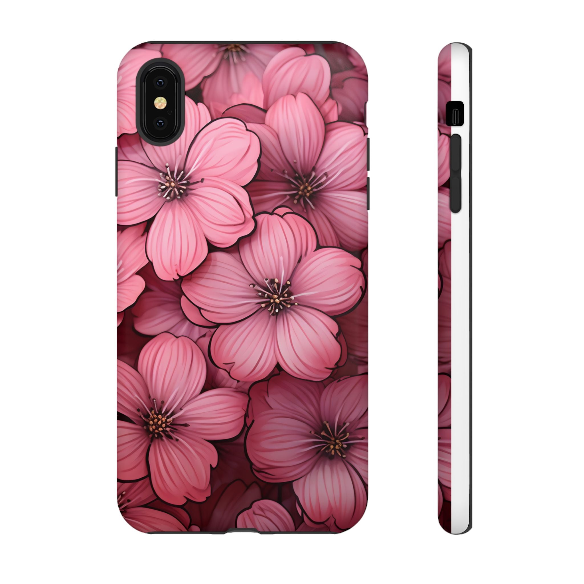 Pink Blossom Hexagon iPhone Case - Rugged