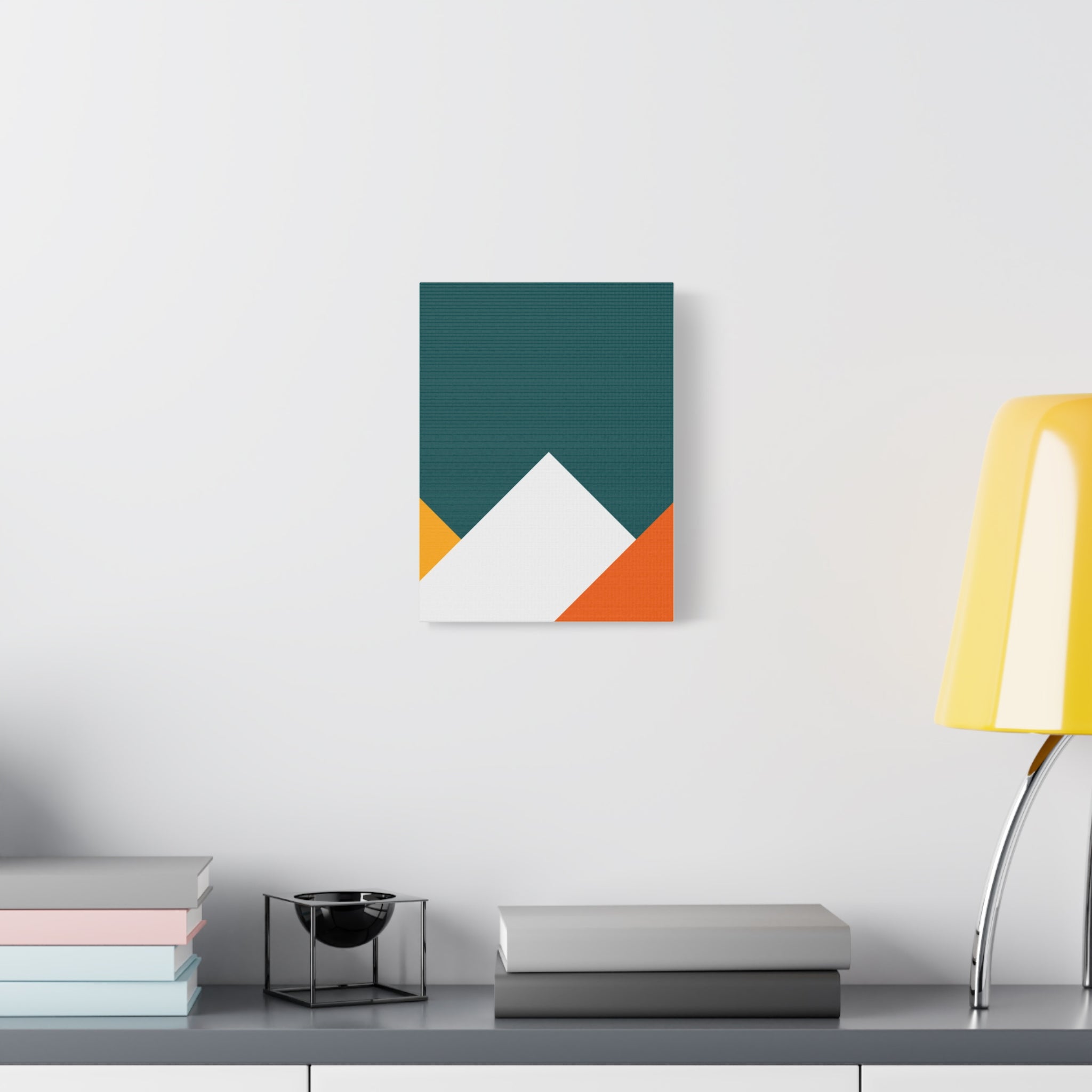 Abstract Geometric Mountain Canvas Art