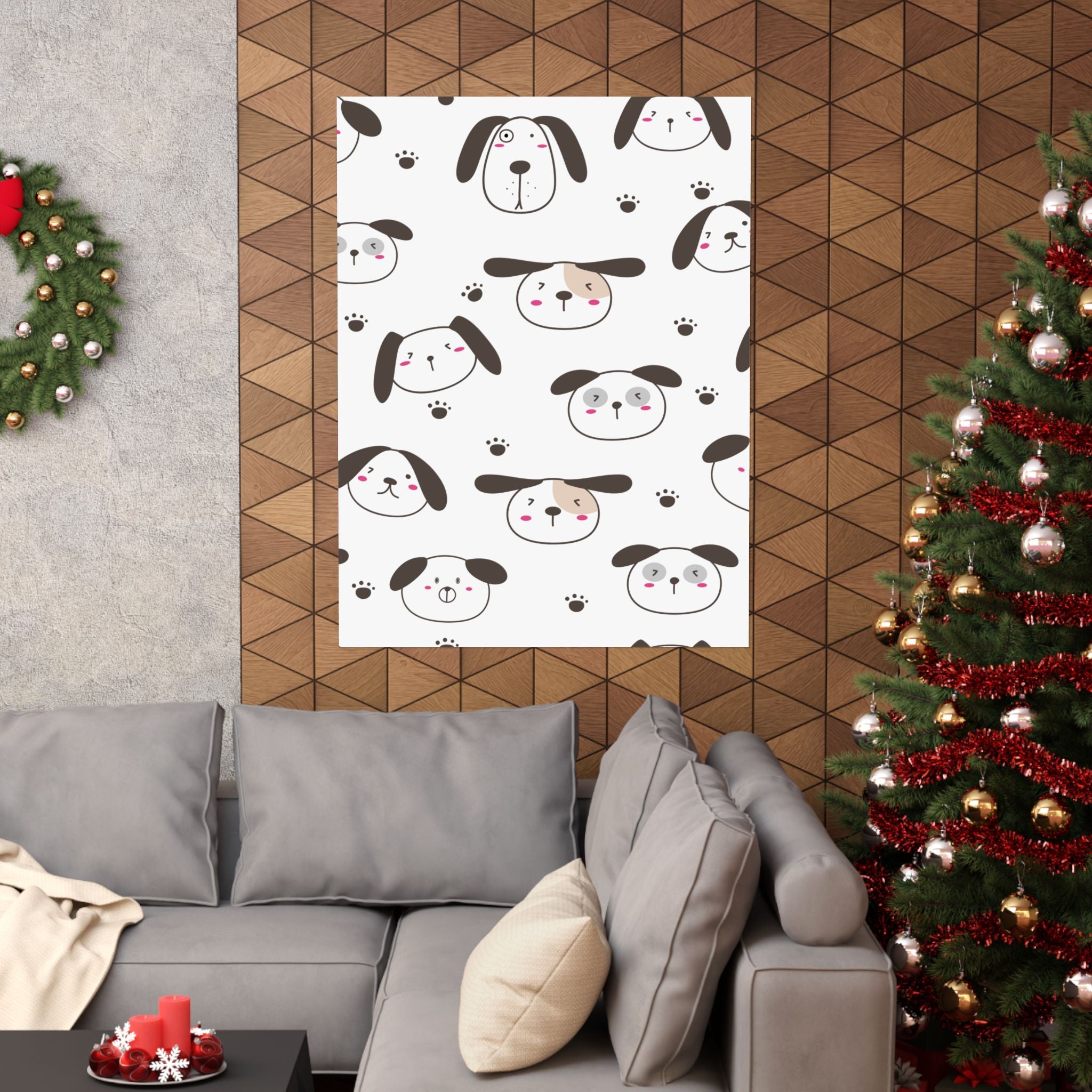 Cute Puppy Paw Print Posters for Kids