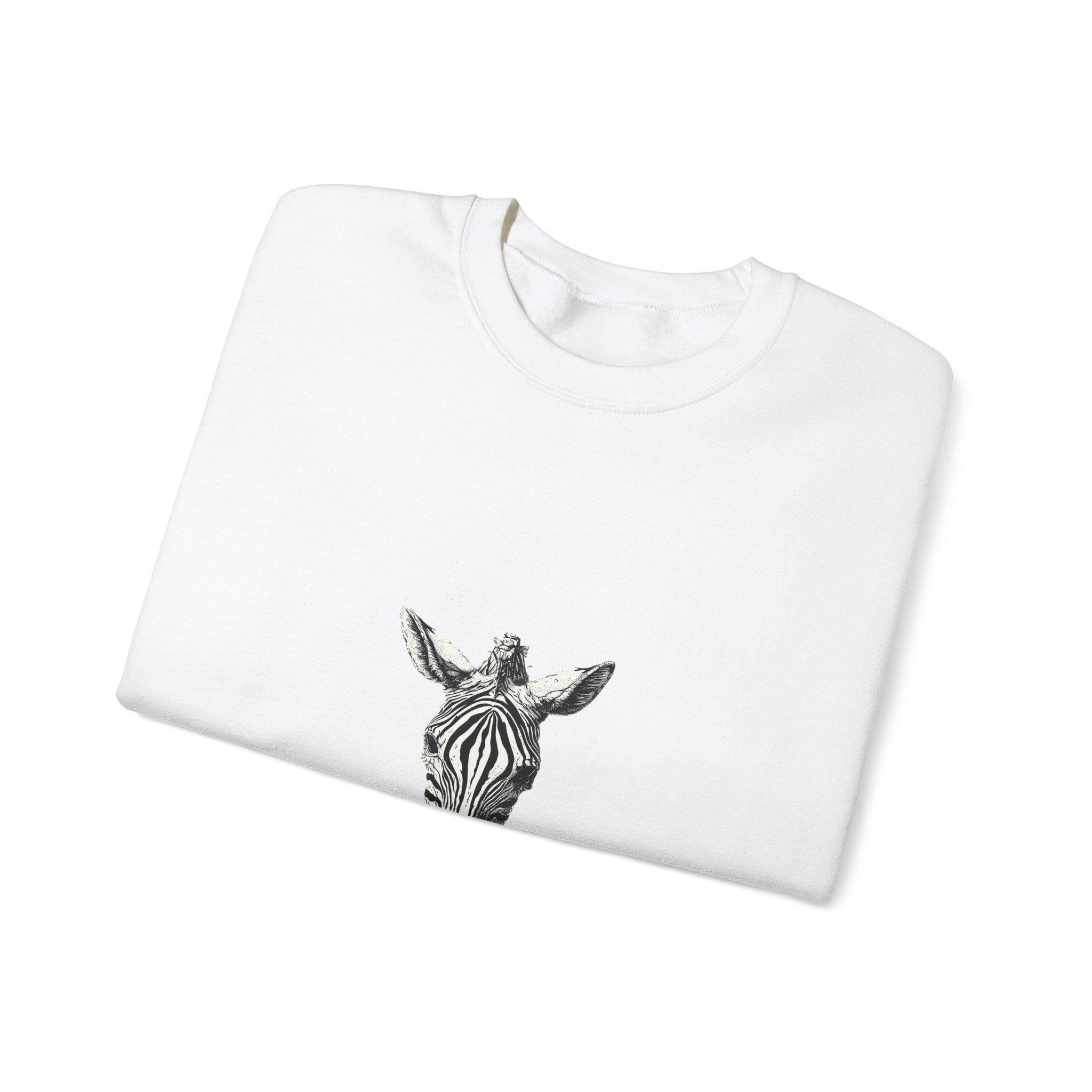 Macabre Zebra Sweatshirt: Gothic Animal Art