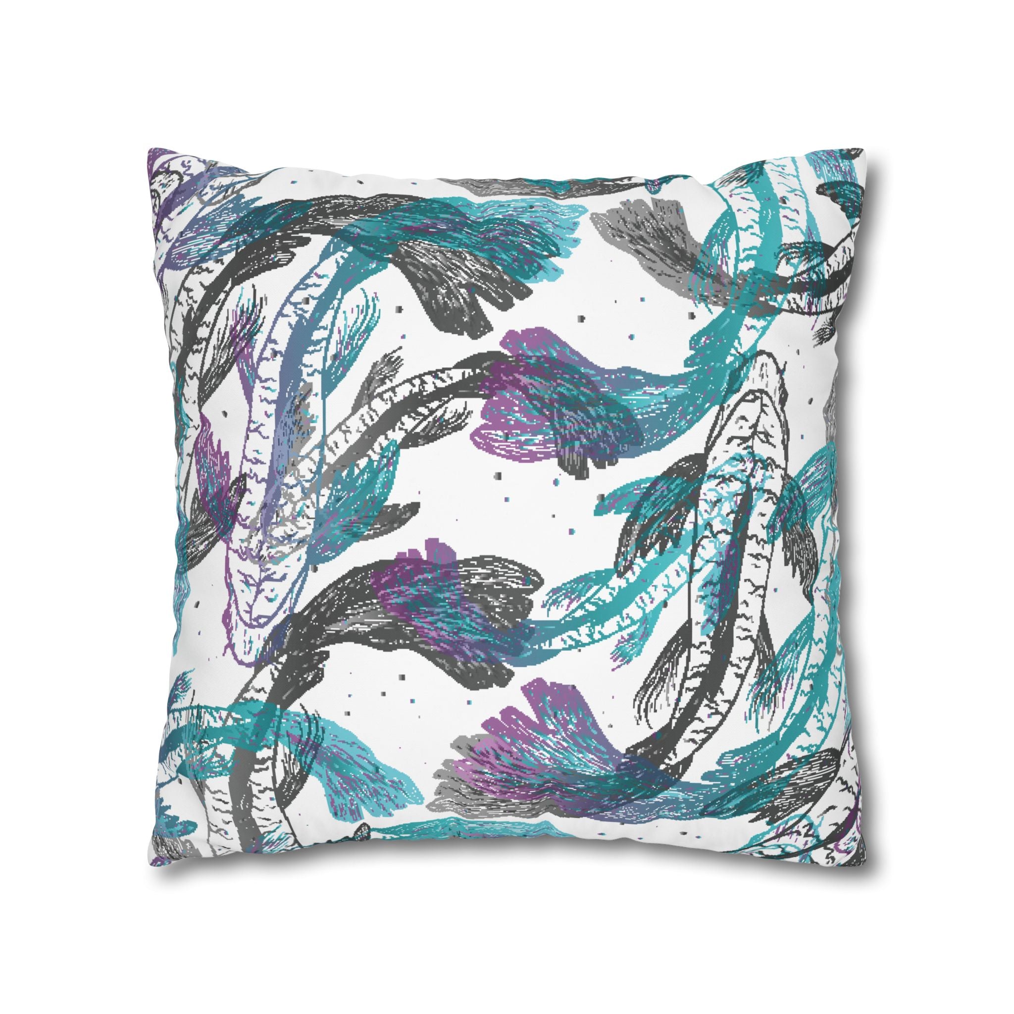 Koi Fish Pillowcase - Teal & Purple