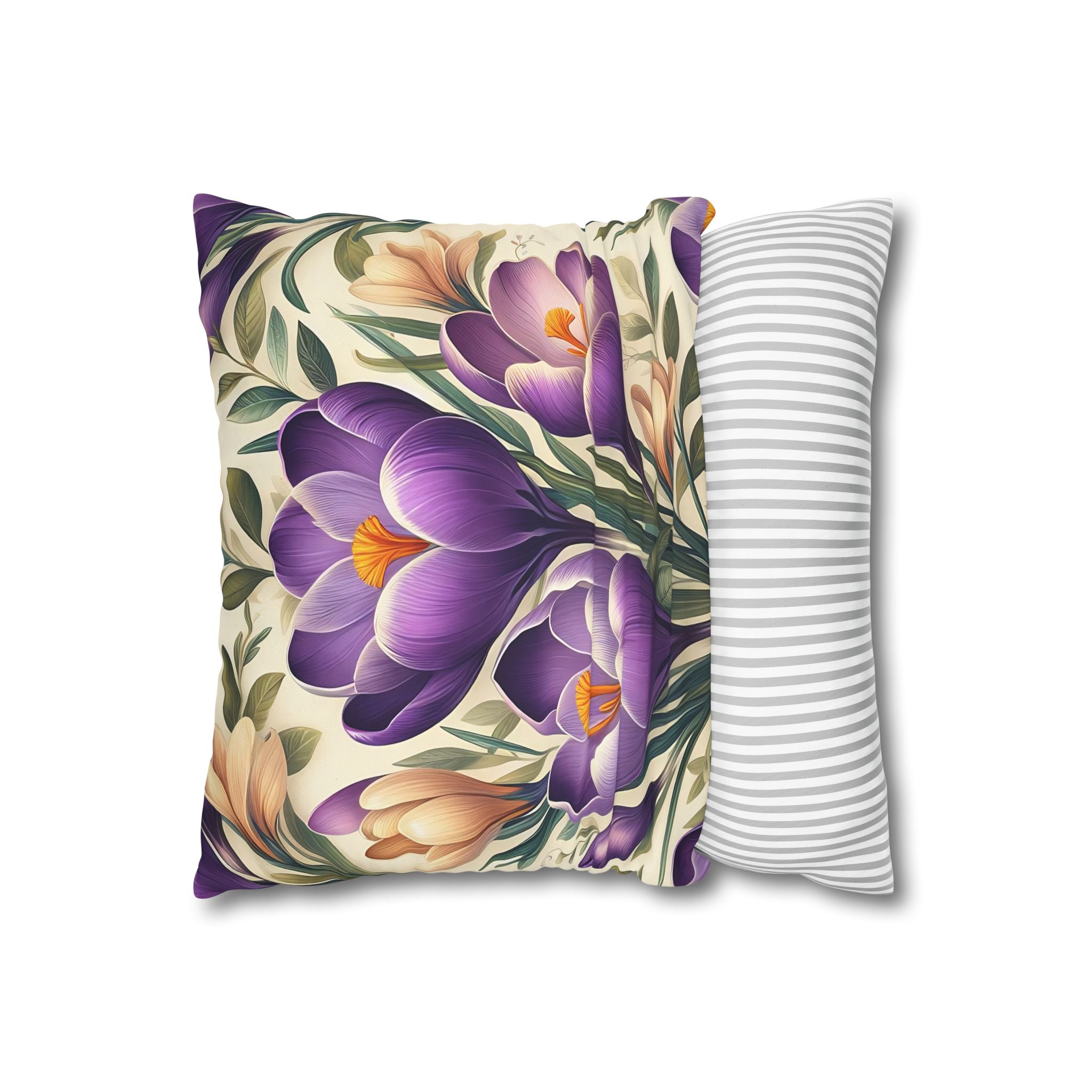 Purple Crocus Botanical Pillowcase