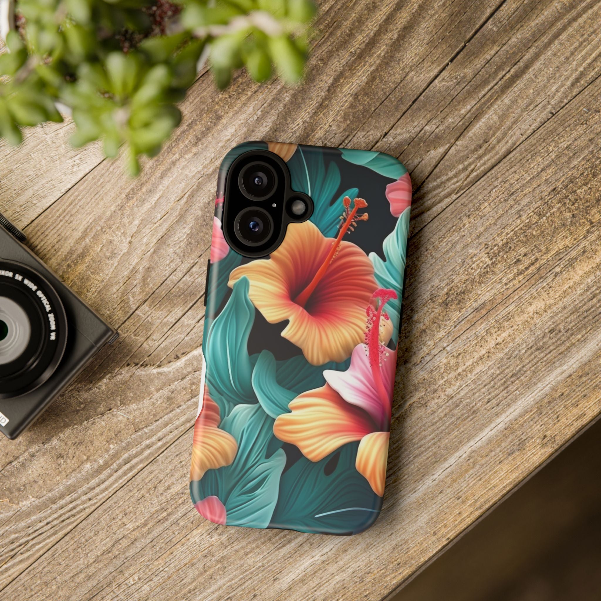 Tropical Hibiscus Hexagon iPhone Case