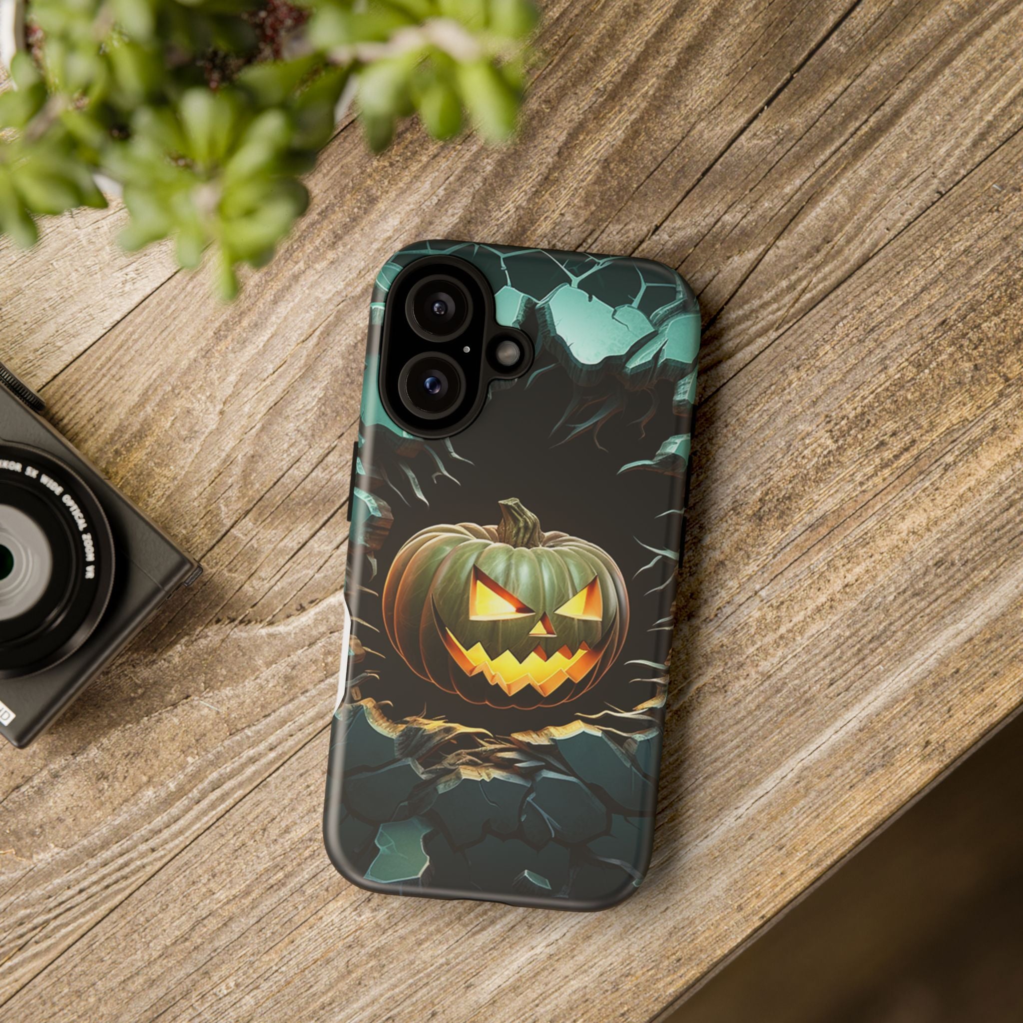 Spooky Jack-o'-Lantern Hexagon iPhone Case