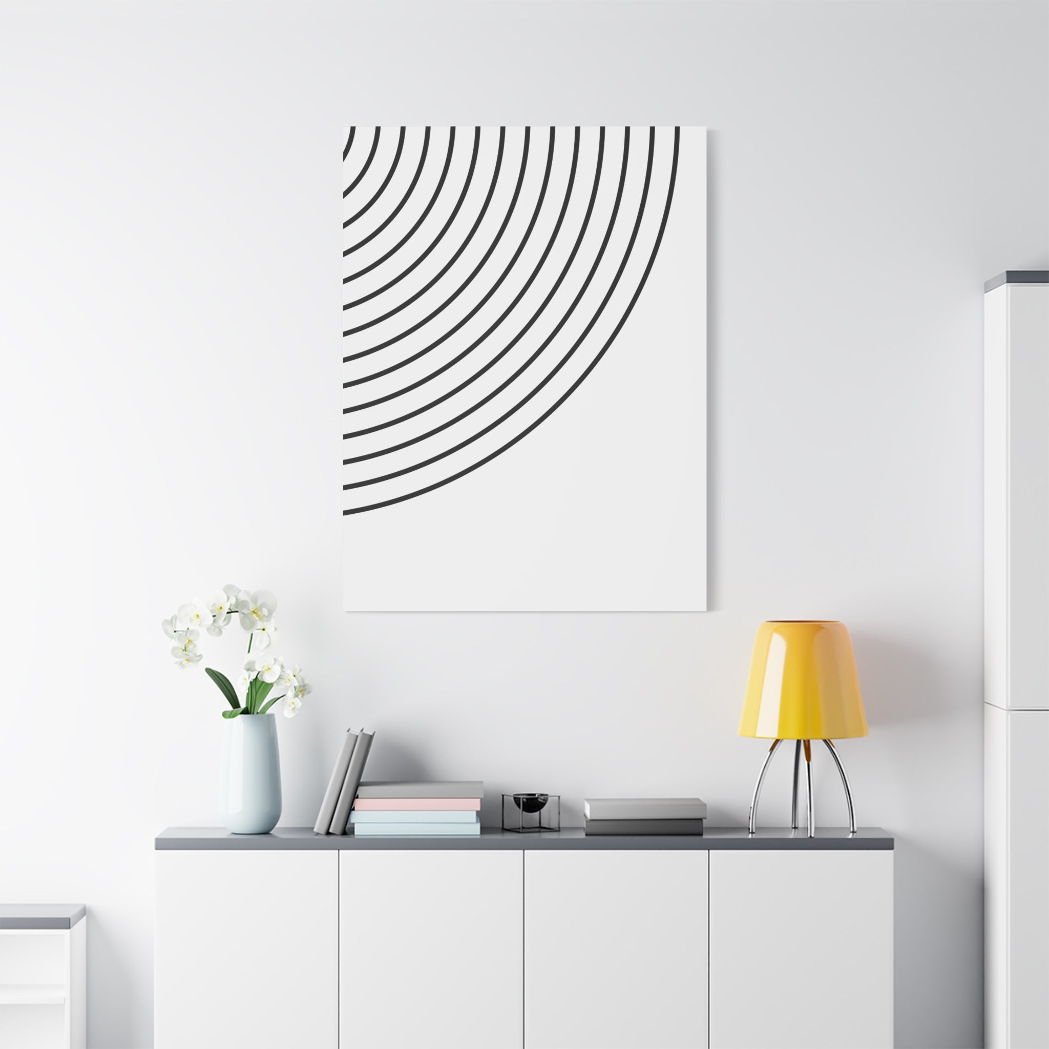 Concentric Circles Matte Canvas Art