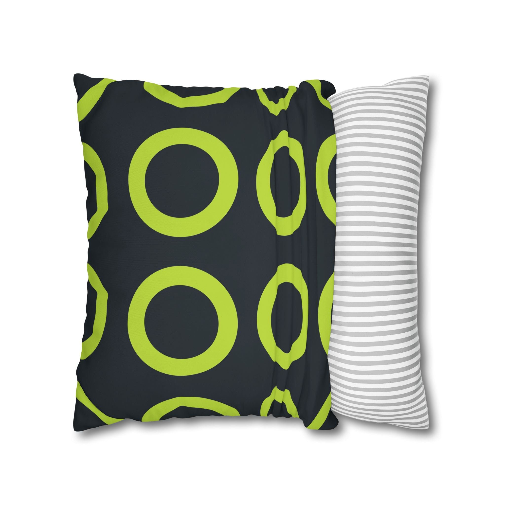 Lime Green Circle Geo Pillowcase