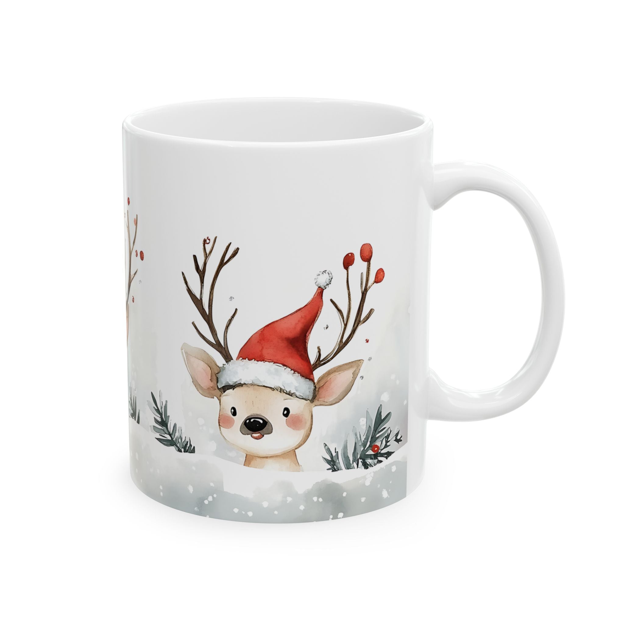 Cute Reindeer Christmas Mug