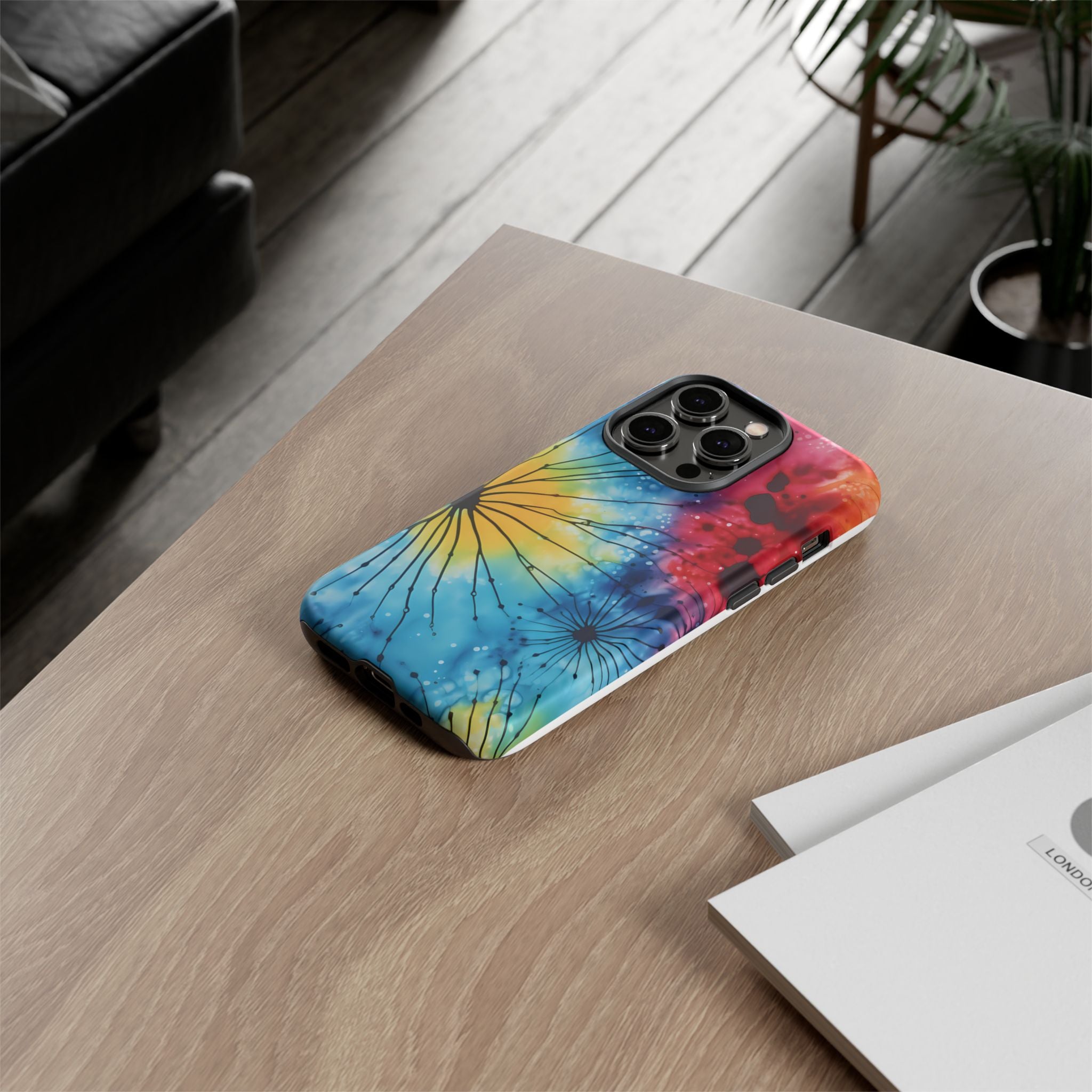 Cosmic Bloom Hexagon Stone iPhone Case