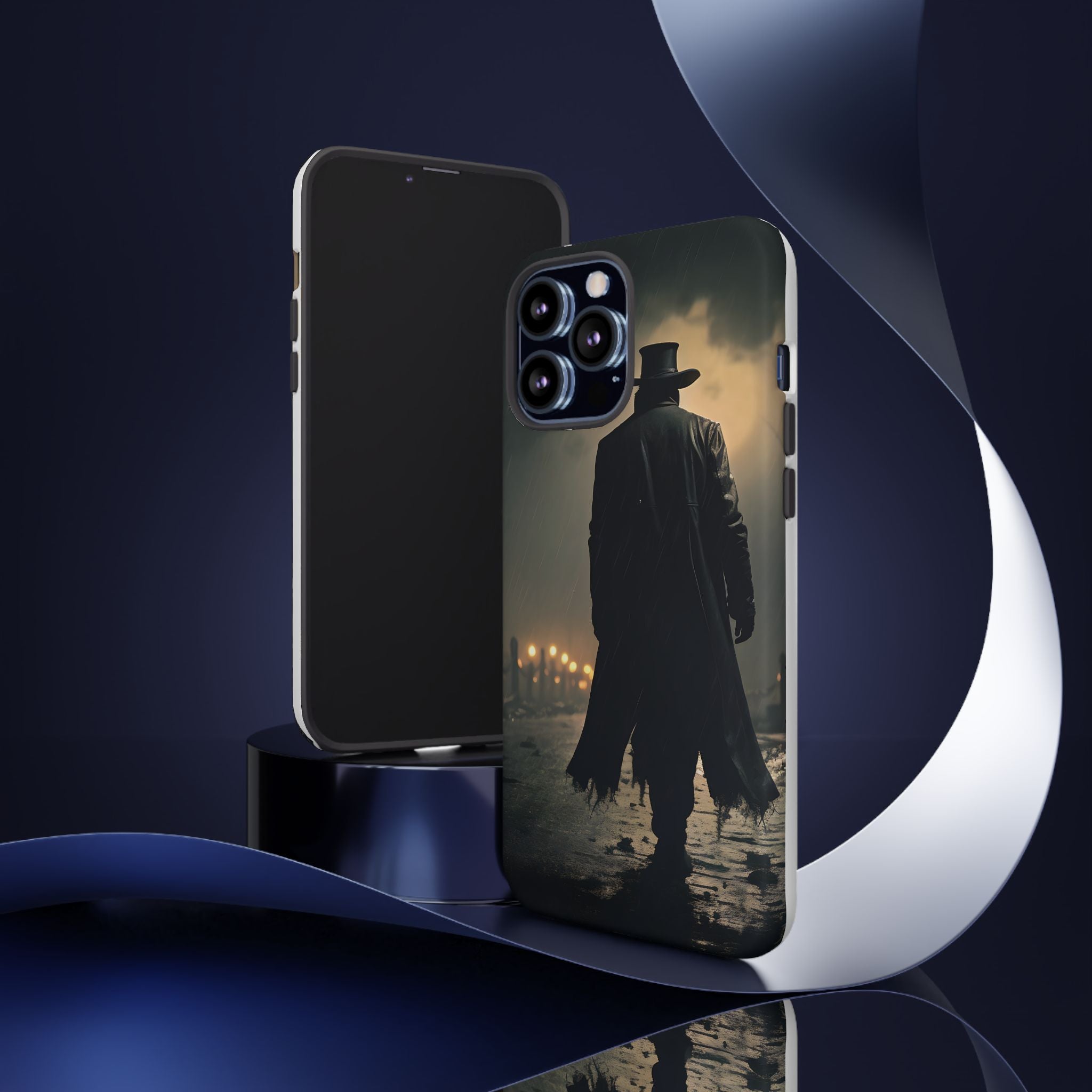 Mysterious Night Walk Hexagon Stone iPhone Case