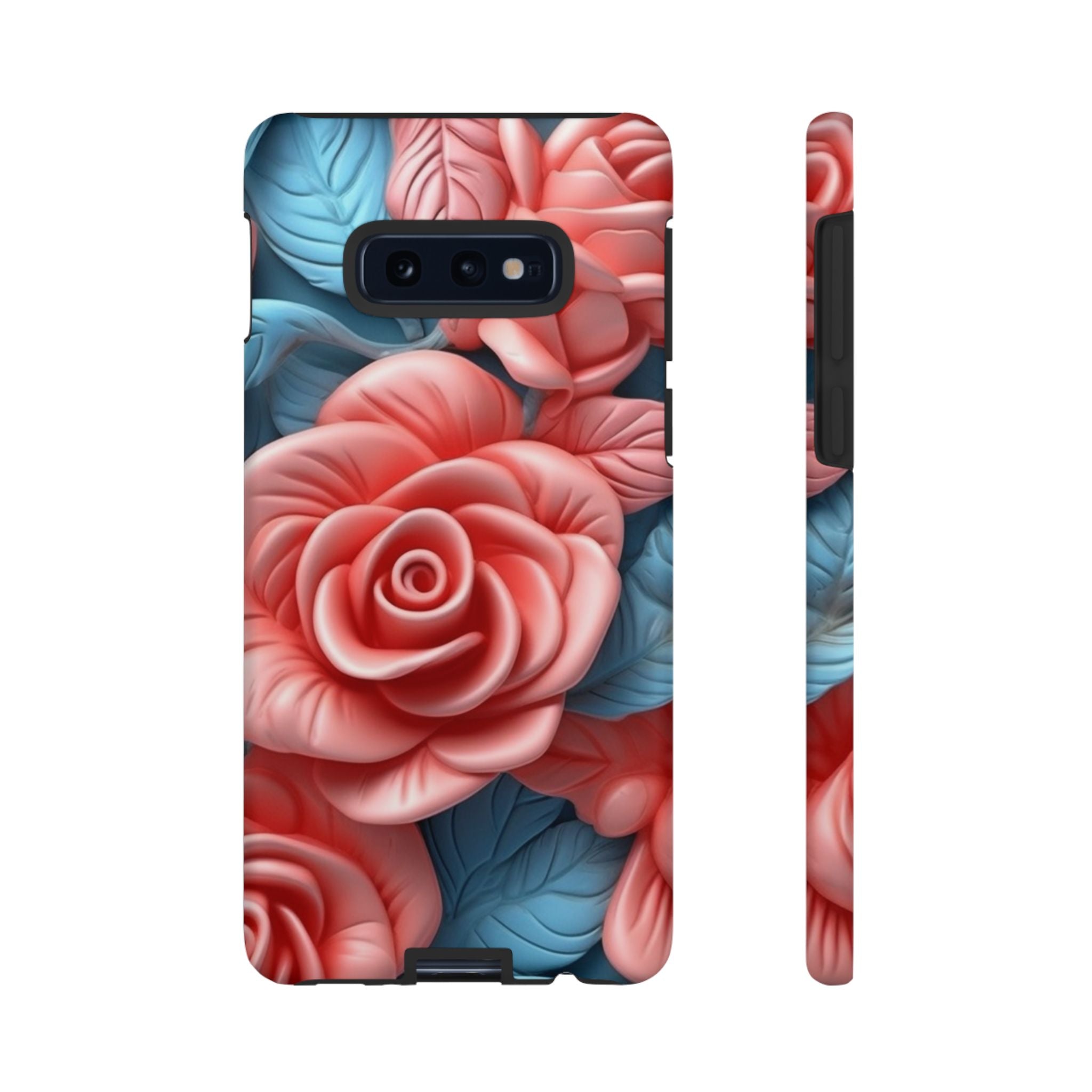 Stylized Floral Samsung Case - Coral Rose