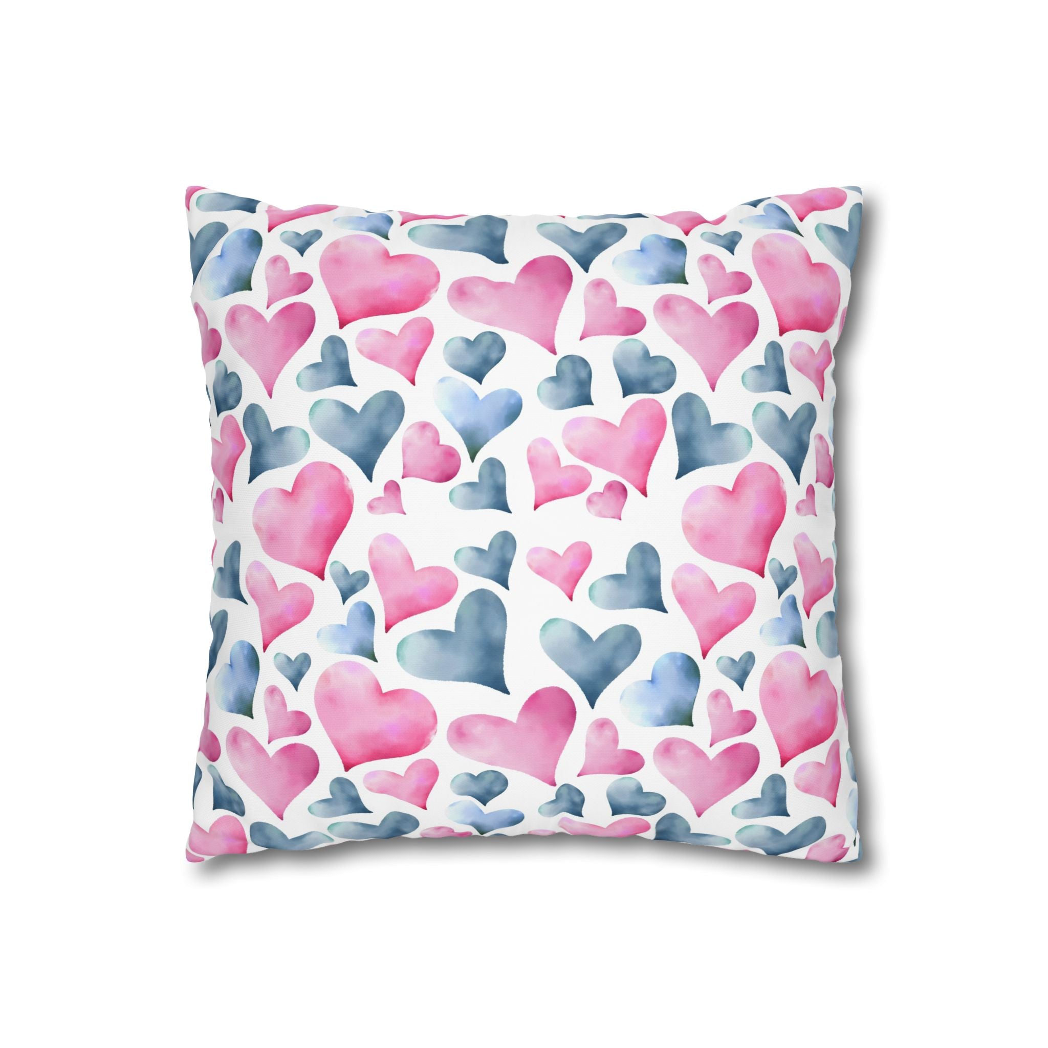 Watercolor Heart Pillowcase - Soft & Romantic