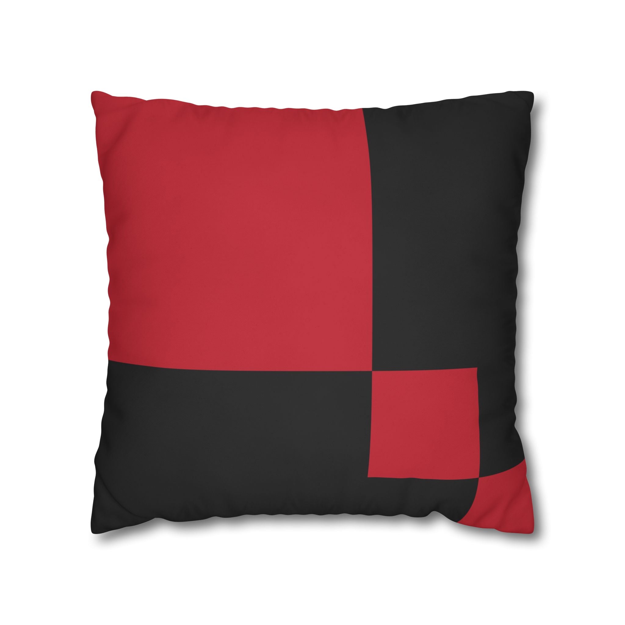 Abstract Red & Black Geometric Pillowcase