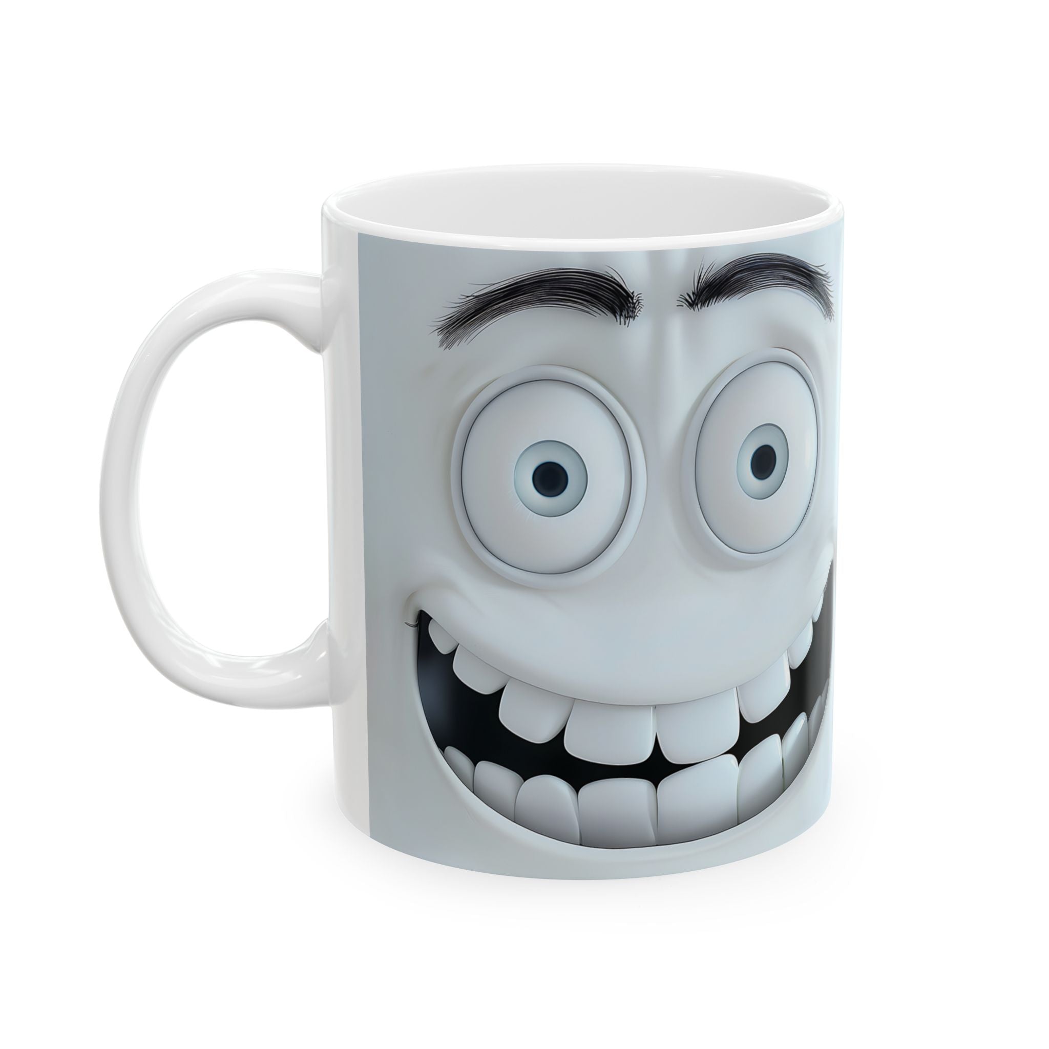 Mirrored Grin Mugs - Cartoon Duo