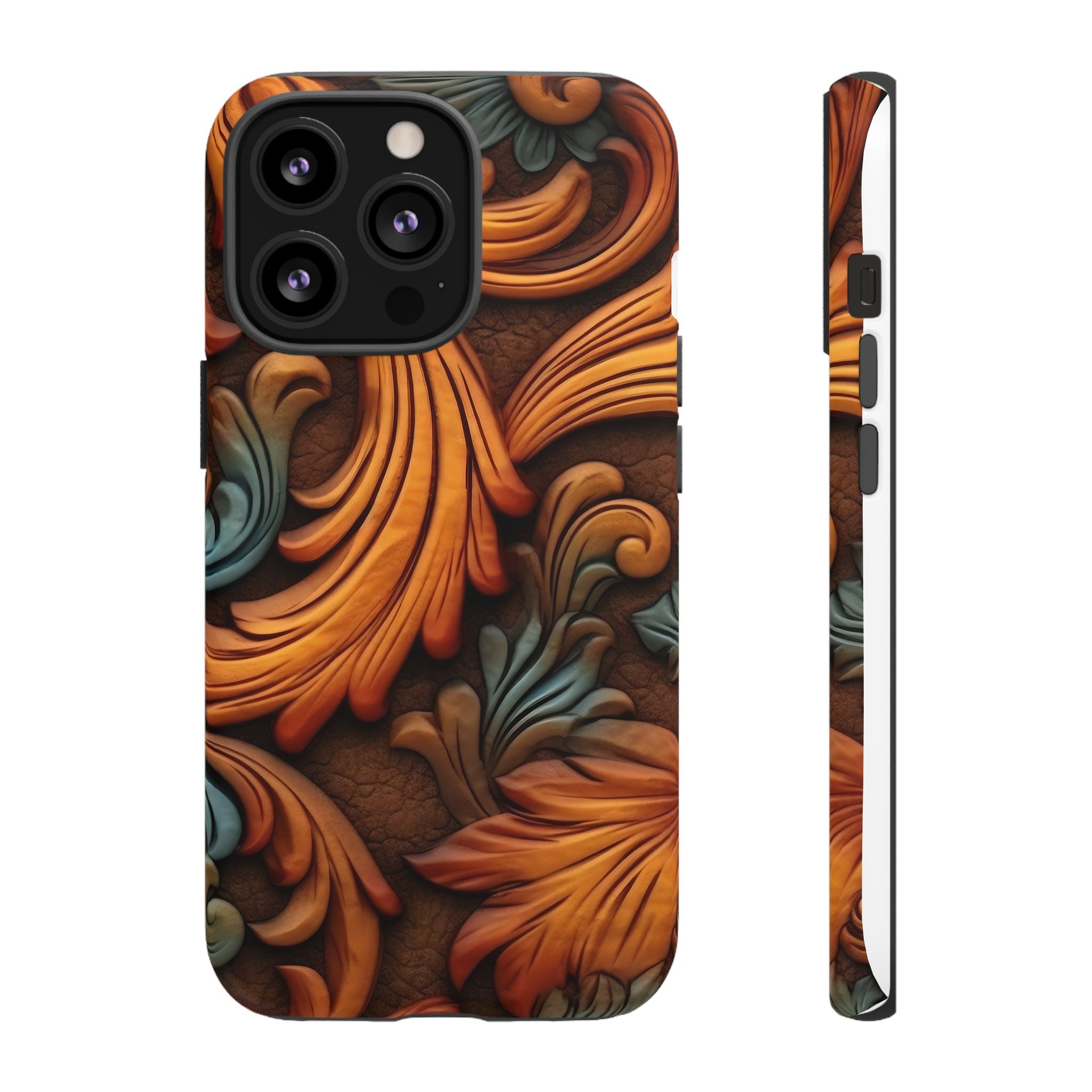 Baroque Copper iPhone Case - Hexagon Stone